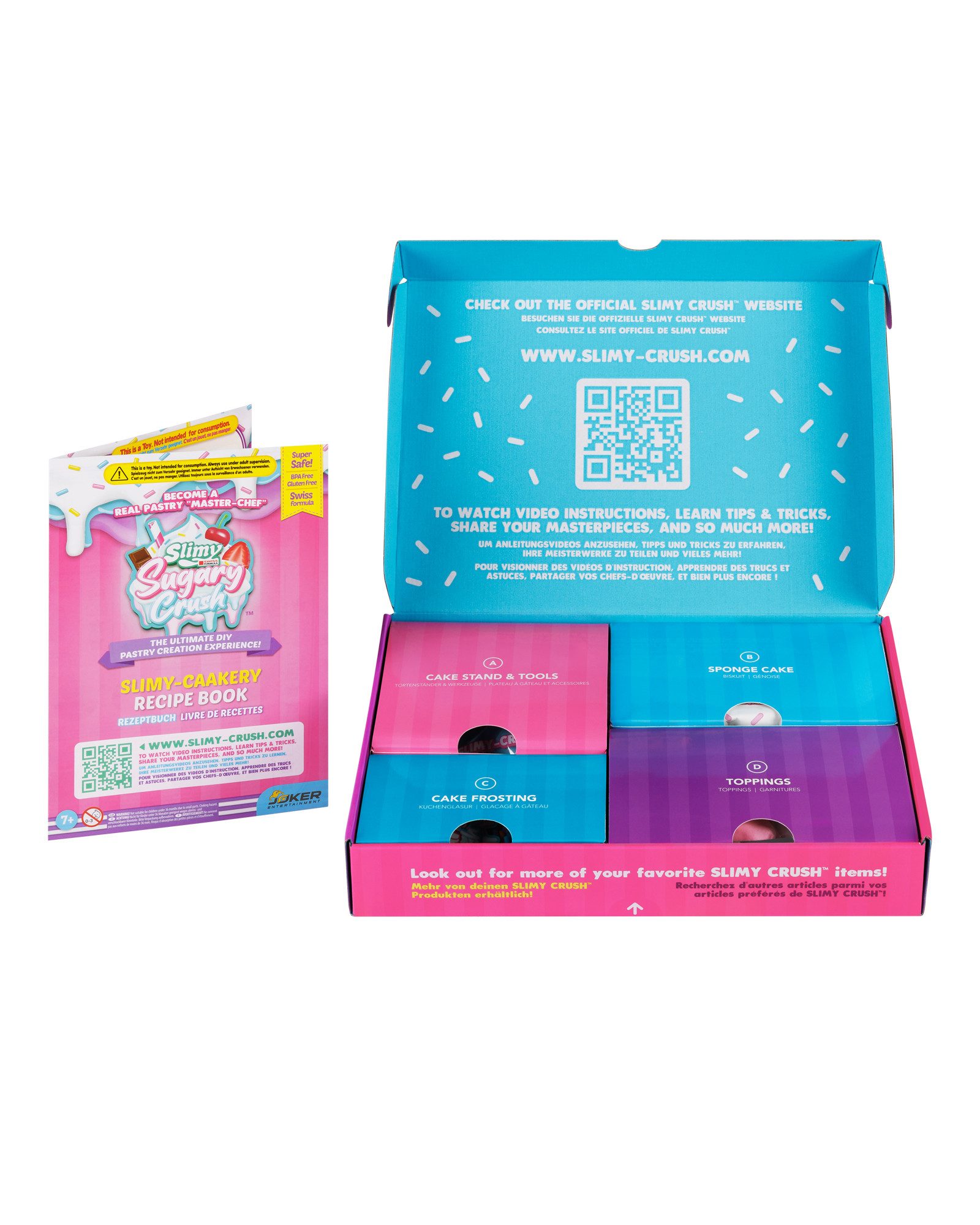 Slimy® Knetform-Set Sugary Crush - Party Caakery (1-tlg), Slime und Knete Kreativ-Set zum selber Mischen, Formen und Dekorieren