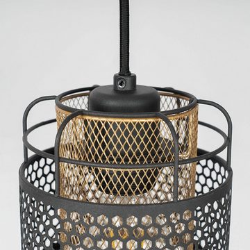 Lindby Deckenleuchte Eudoria, dimmbar, Leuchtmittel nicht inklusive, Modern, Eisen, Schwarz, gold, 3 flammig, E27, Deckenleuchte, Lampe