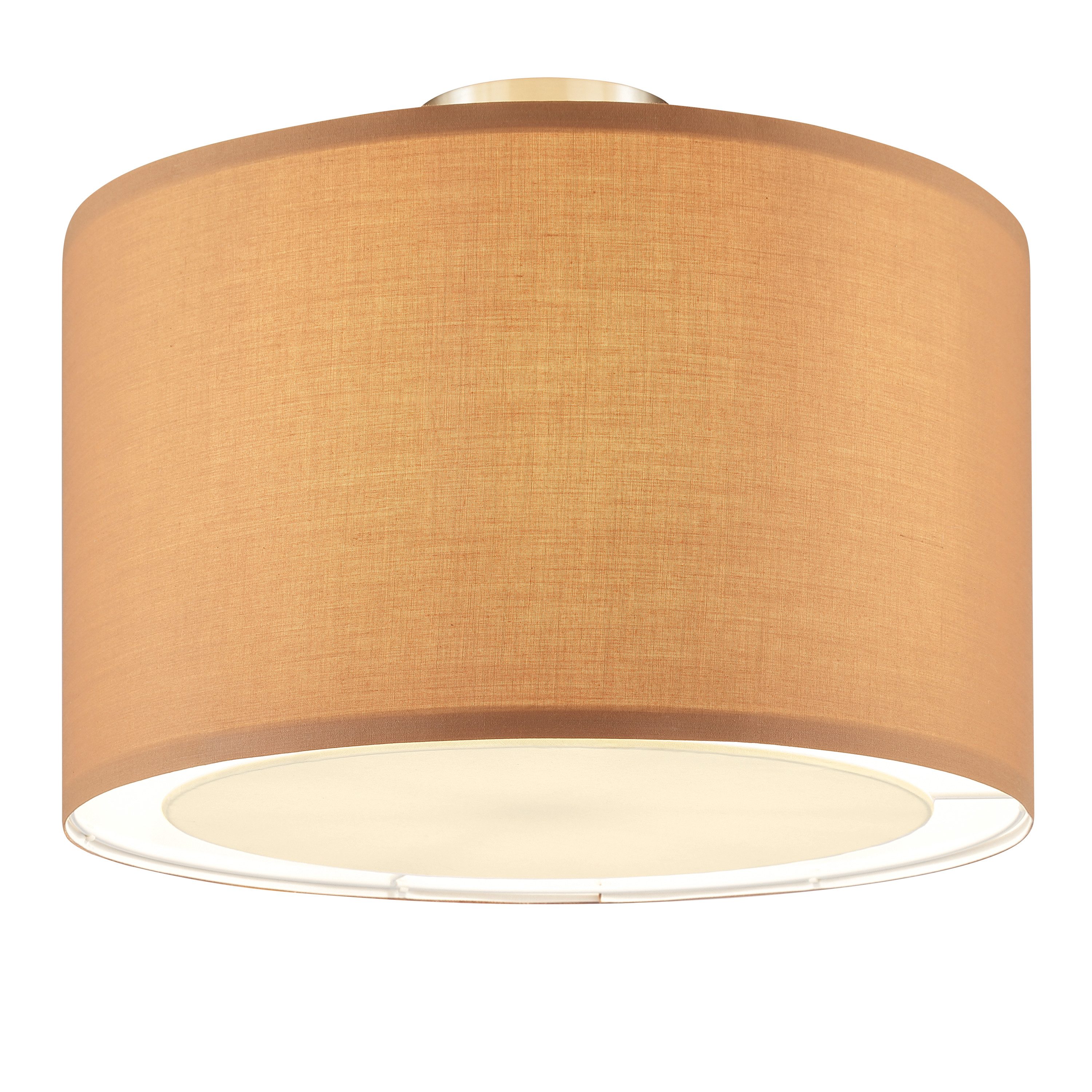OTTO home Deckenleuchte Stellan, ohne Leuchtmittel, Deckenlampe mit Stoff - Schirm, Ø 40 cm, Höhe 32 cm