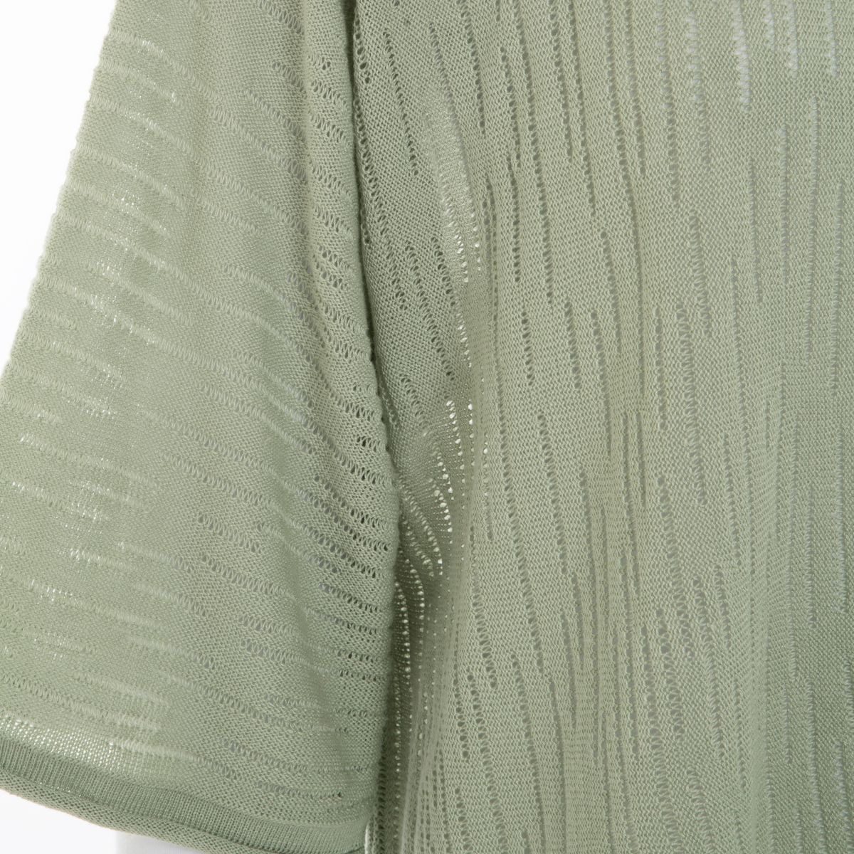 Knit Factory Strickpullover Jose Strickpullover Sage Green 36/42 Gestreift (Set, 1-tlg., Spar-Set) damen pullover strickpullover lang oversize sale Strick Winter herbst