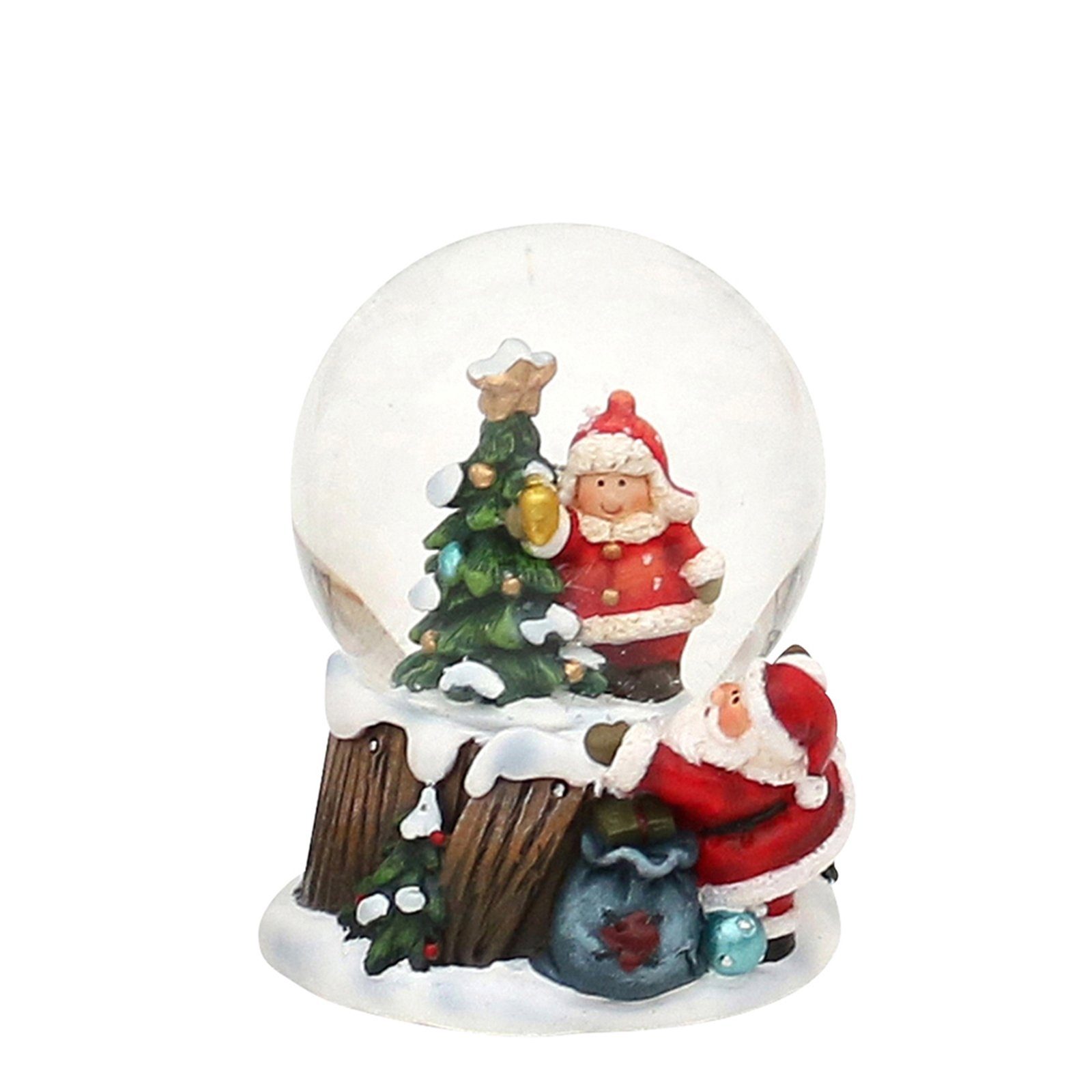1 St) Stück sortiert, SIGRO Weihnachtsfigur 2-fach Schneekugel, (1