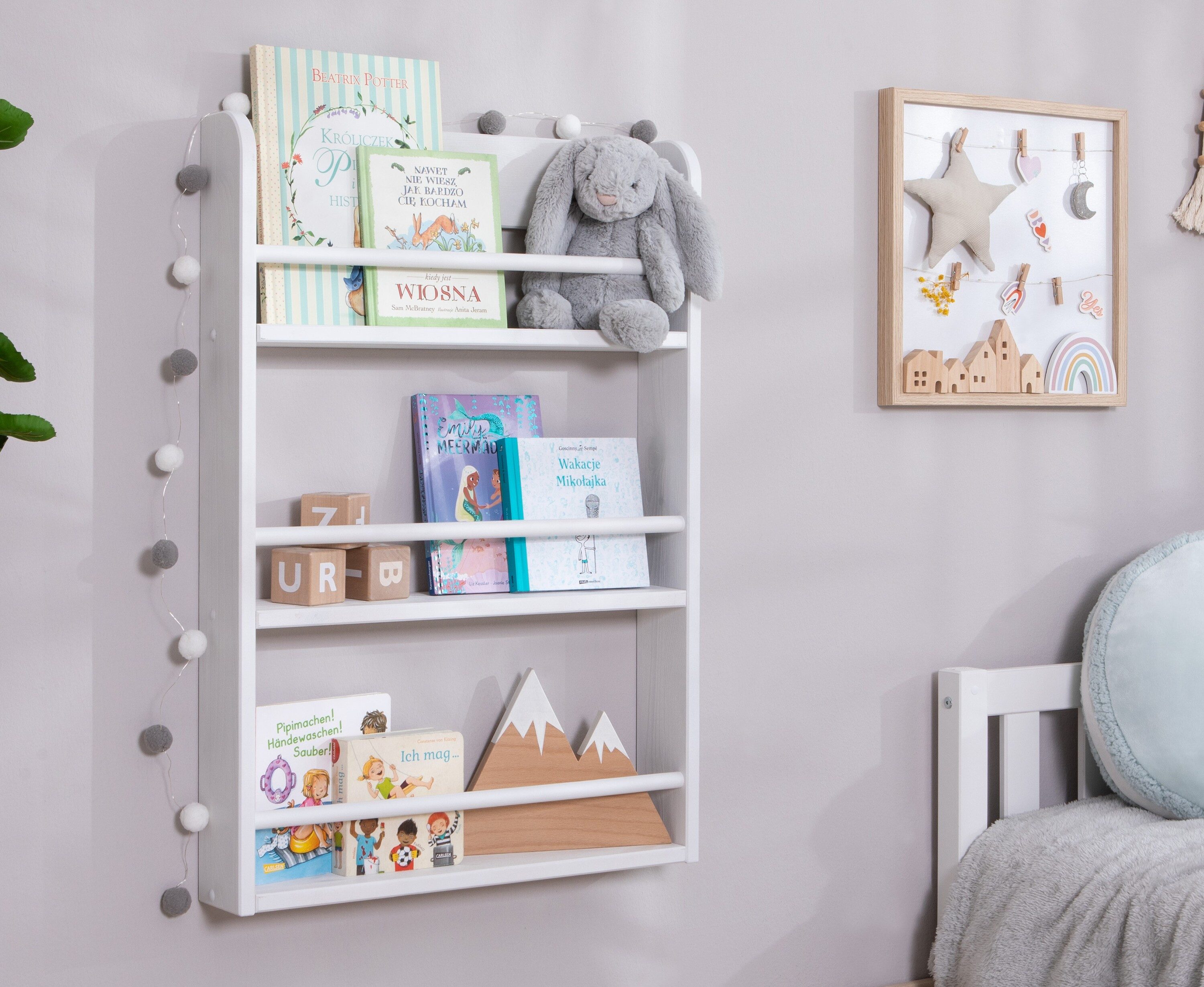 Ticaa Wandregal Kinder Bücherregal Toni 55x80 & 60x130, in verschiedenen Fa günstig online kaufen