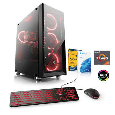CSL Levitas L8181 Gaming-PC (AMD Ryzen 3 4300GE, AMD Radeon™ Graphics, 16 GB RAM, 500 GB SSD, Luftkühlung)