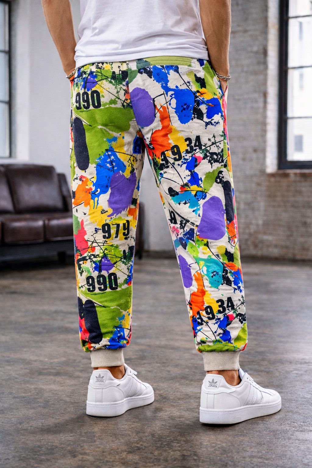 Mosranic Jogginghose Herren Baggy Hose "Graffiti" Trainingshose Fitness Gym Sporthose