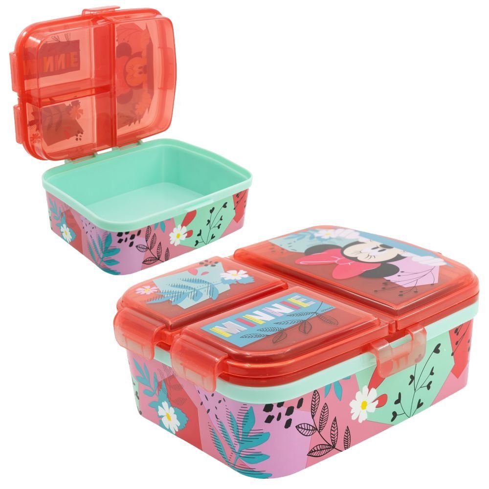 Disney Minnie Mouse Lunchbox Brotdose Mouse XL 4 Fächer Minnie Maus Lunch to Go Vesper Dose