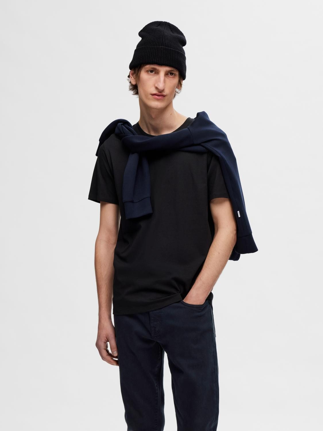 SELECTED HOMME T-Shirt SLHROLAND SS O-NECK günstig online kaufen