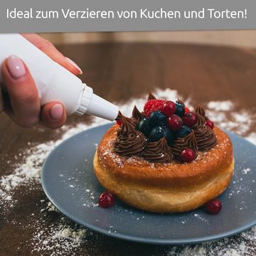 Wüllner + Kaiser Spritzbeutel Tortenspritze mit 6 Tüllen (7-tlg., Set) wiederverwendbarer, waschbarer Spritzsack aus Baumwolle