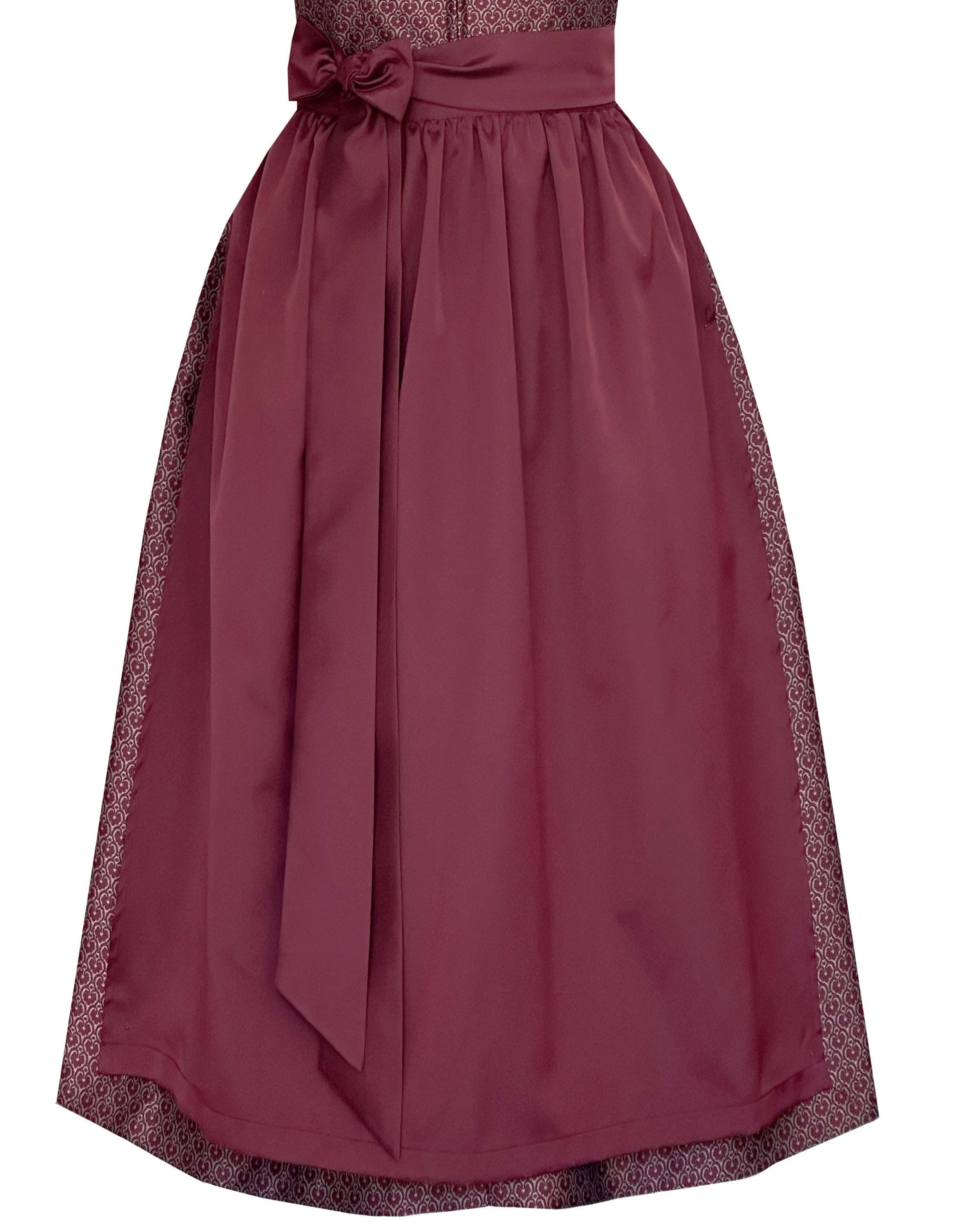 Alpenmärchen Dirndl Langes Dirndl Avelina in dunkelrot - ALM1056