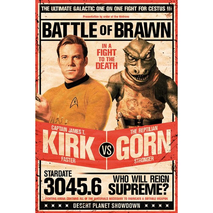 Close Up Poster Star Trek Poster Kirk vs Gornstar 61 x 91 5 cm
