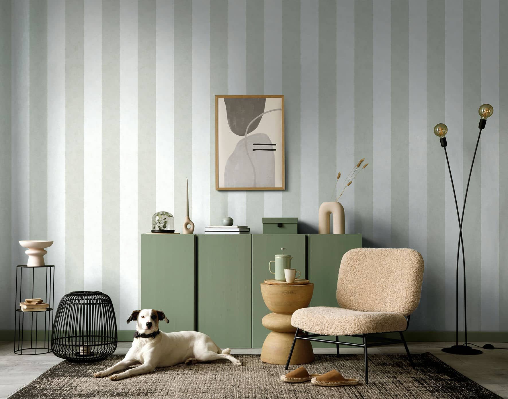 Marburg Vliestapete Striking Stripes, Streifen, moderne Tapete für Wohnzimmer Schlafzimmer Küche