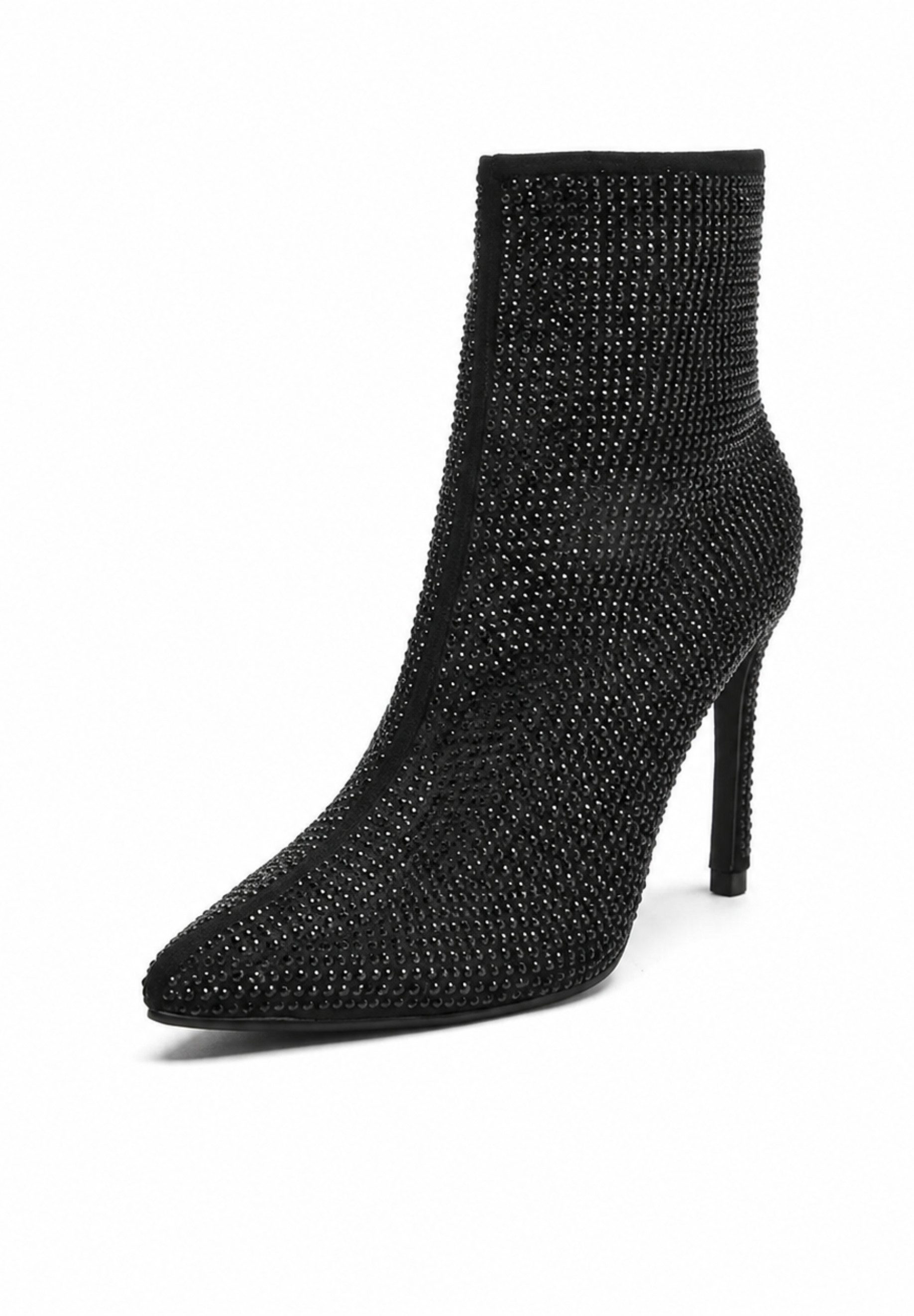 Day Vine Damen Stiefeletten mit Strassbesatz und Stilettoabsatz High-Heel-Stiefelette