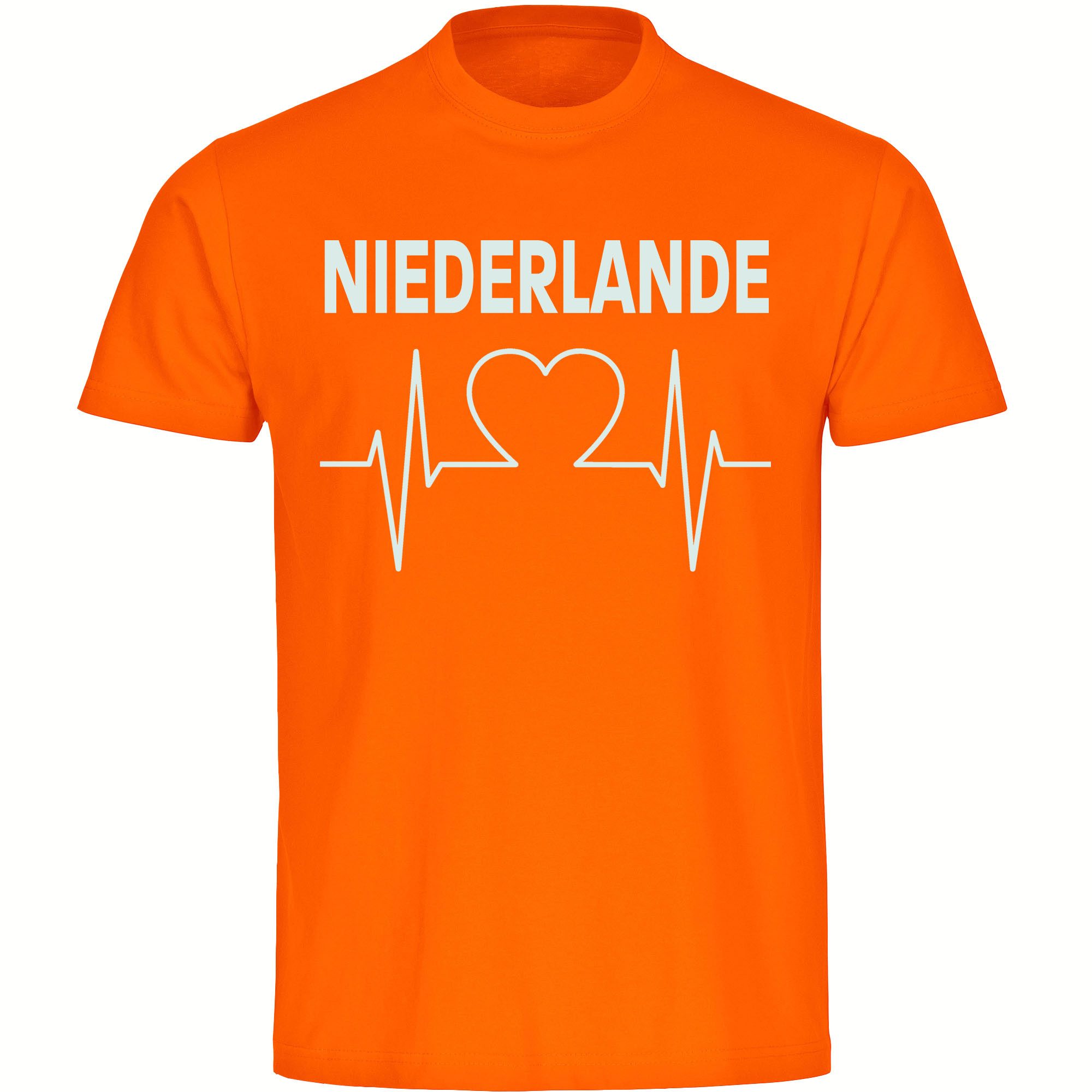 multifanshop T-Shirt Herren Niederlande - Herzschlag - Männer