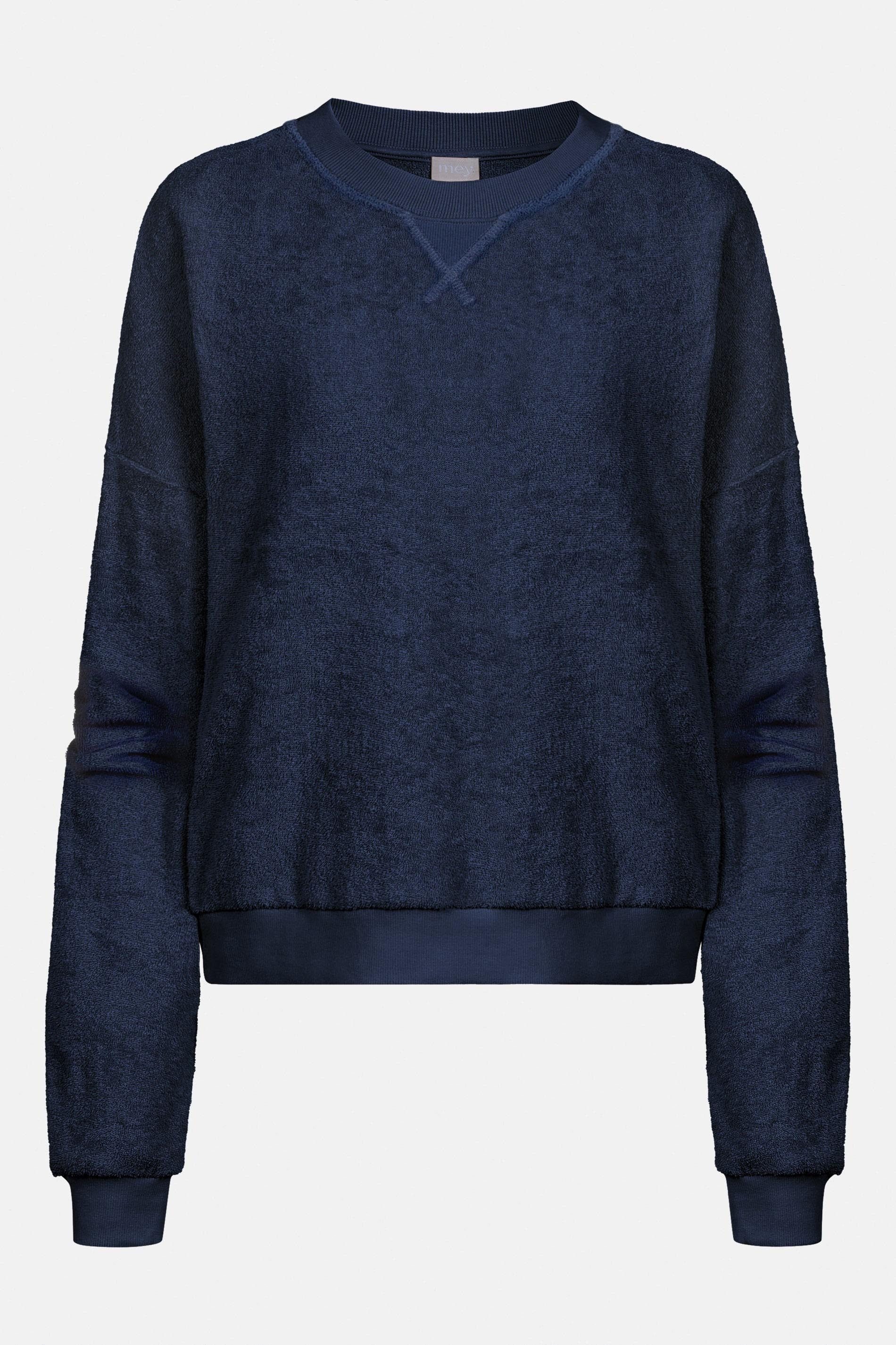 Mey Pyjamaoberteil Mey Damen Sweater Serie Rebeca Uni Oberteil (1-tlg)