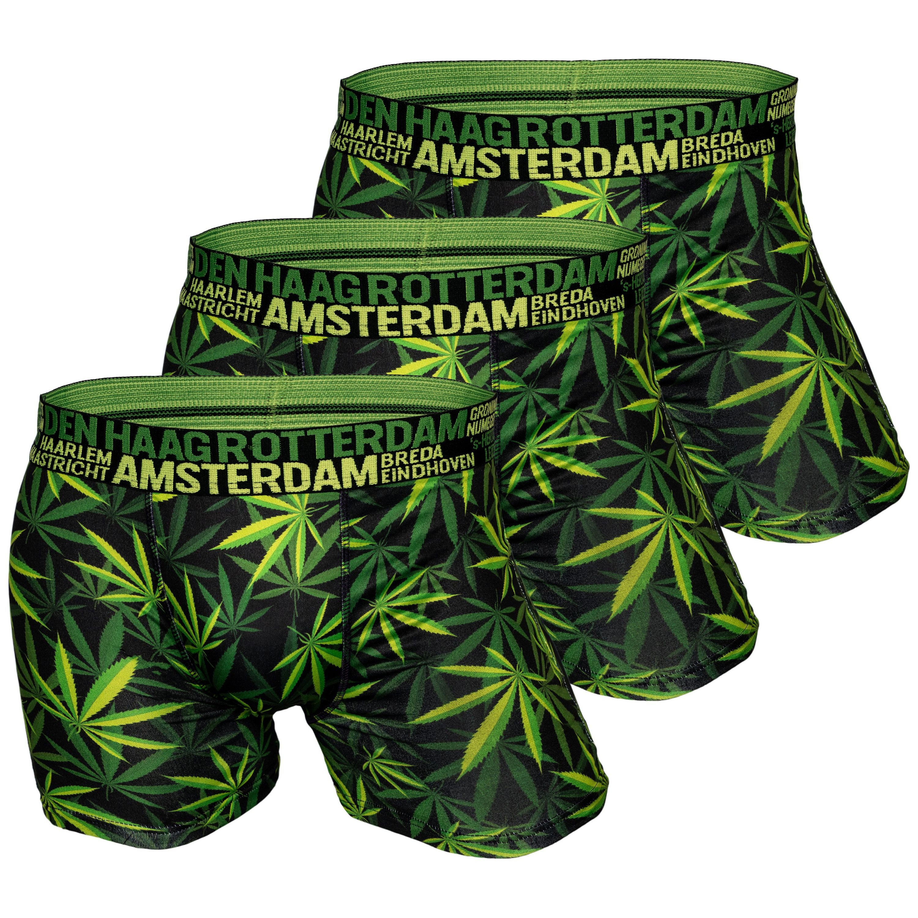 TEXEMP Boxershorts 3er bis 9er Pack Herren Boxershorts Ganja Weed Hanf Blat günstig online kaufen