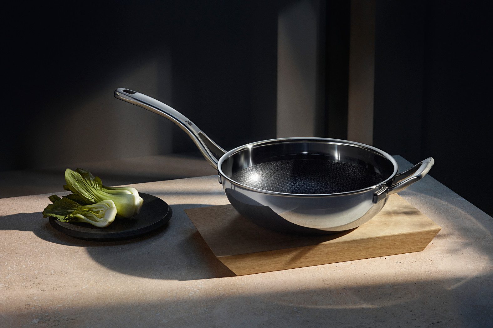 WMF Wok, Bundleset: 1x Wok Pfanne 28 cm und 1x Wok-Wender 36,2 cm