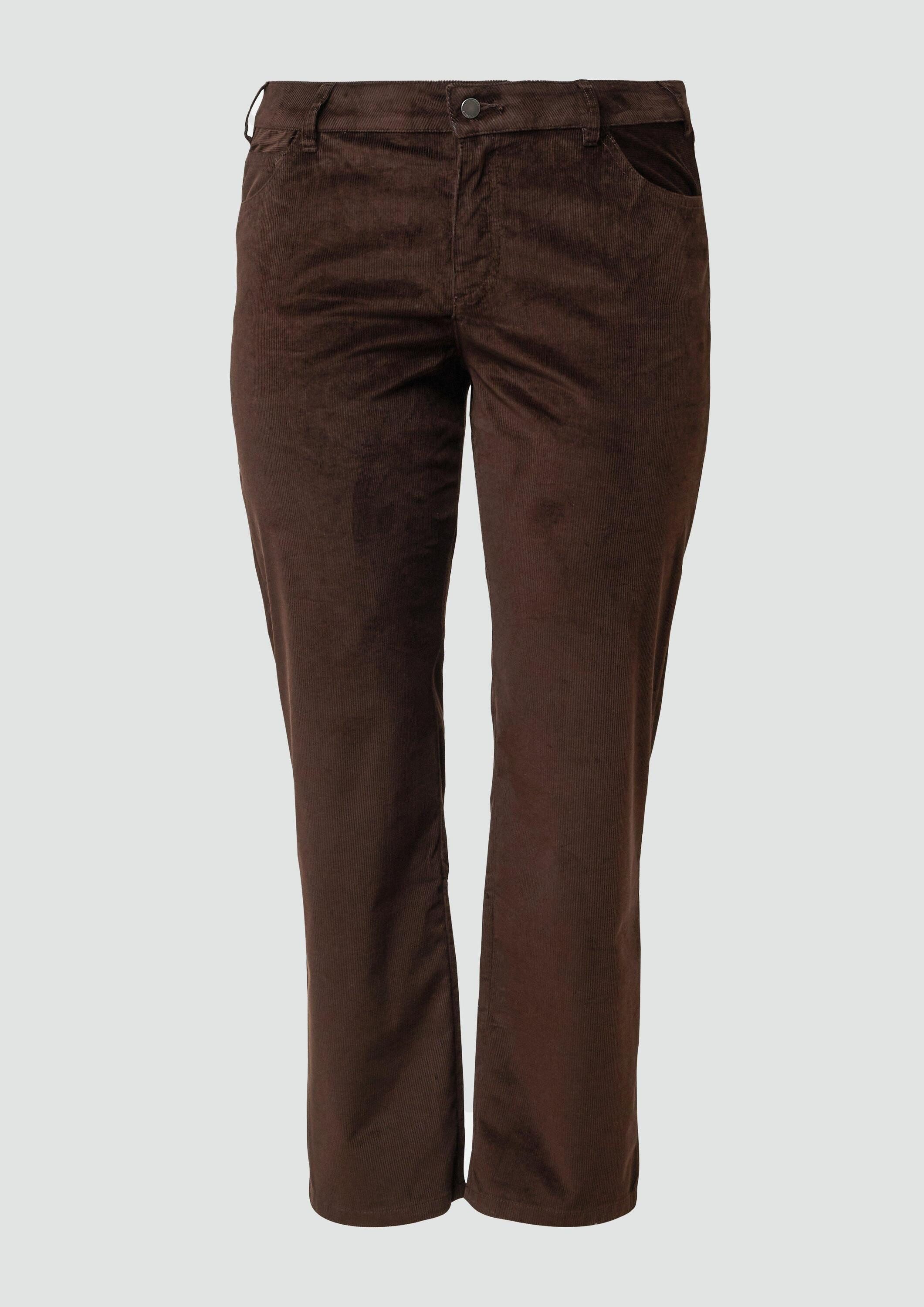 s.Oliver Chinos Hose Cordhose / Straight Fit / Mid Rise / Straight Leg