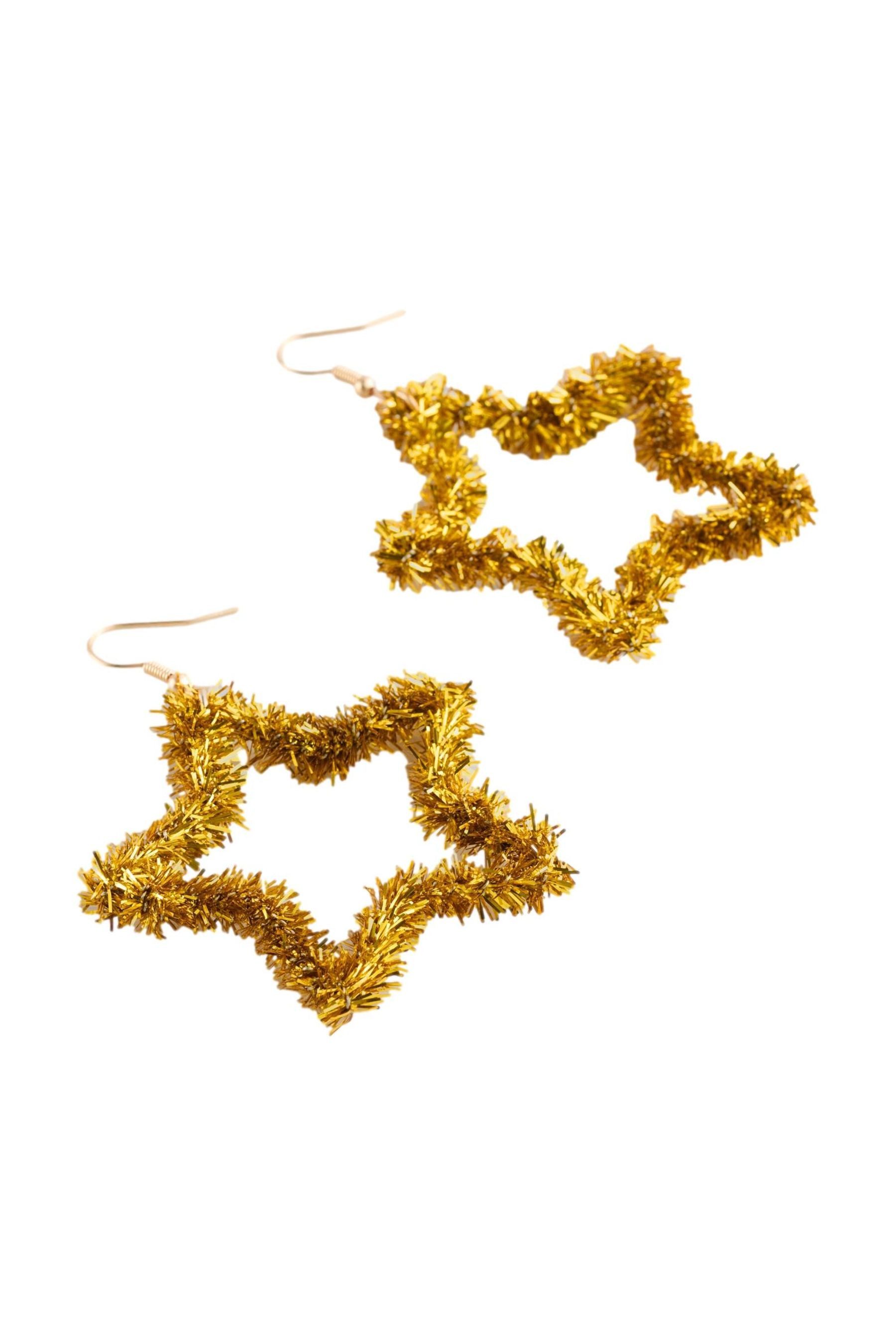 Next Paar Ohrhänger Weihnachts-Ohrringe mit Lametta-Sterndesign günstig online kaufen