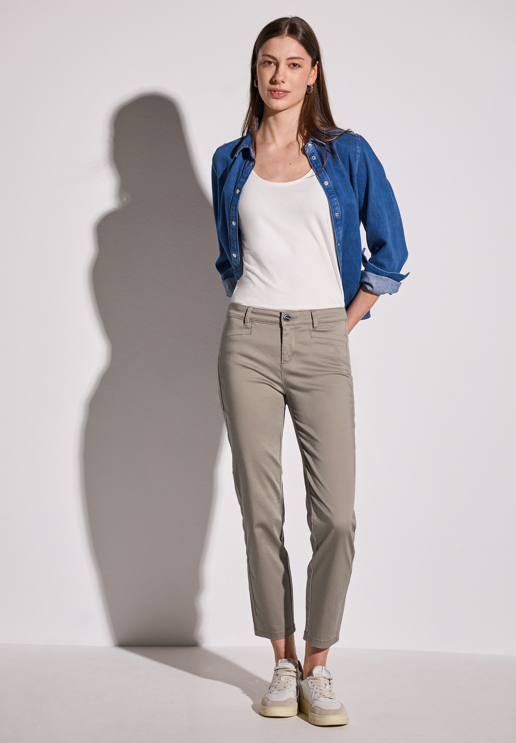 STREET ONE Stoffhose aus Baumwolle mit Stretchanteil