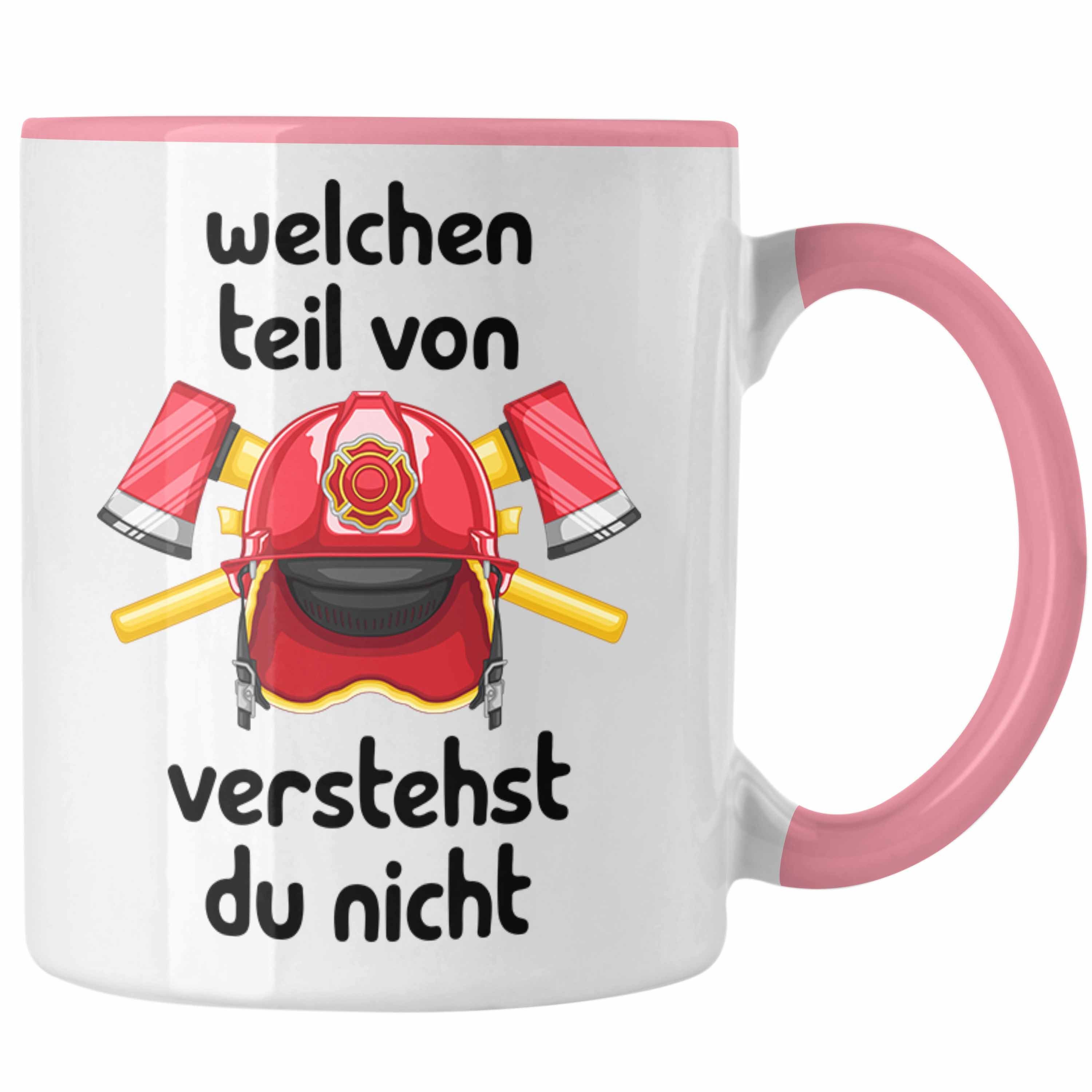 Rosa Tasse Trendation Lustiger Geschenk Welchen Feuerwehrmann Von Teil Tasse Spruch Verstehs