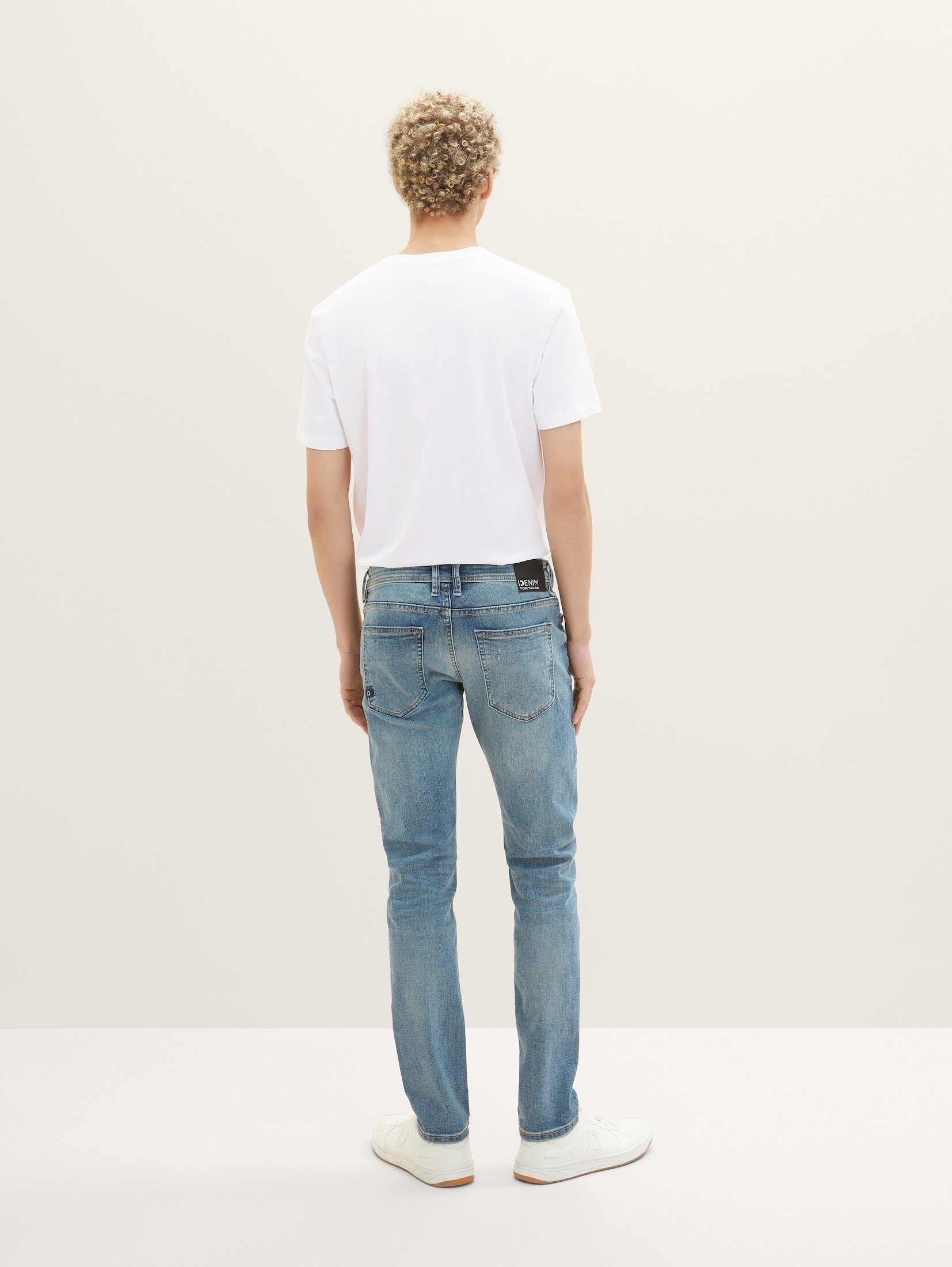 TOM TAILOR Denim Straight-Jeans Slim Tinted Denim Blue Jeans Piers