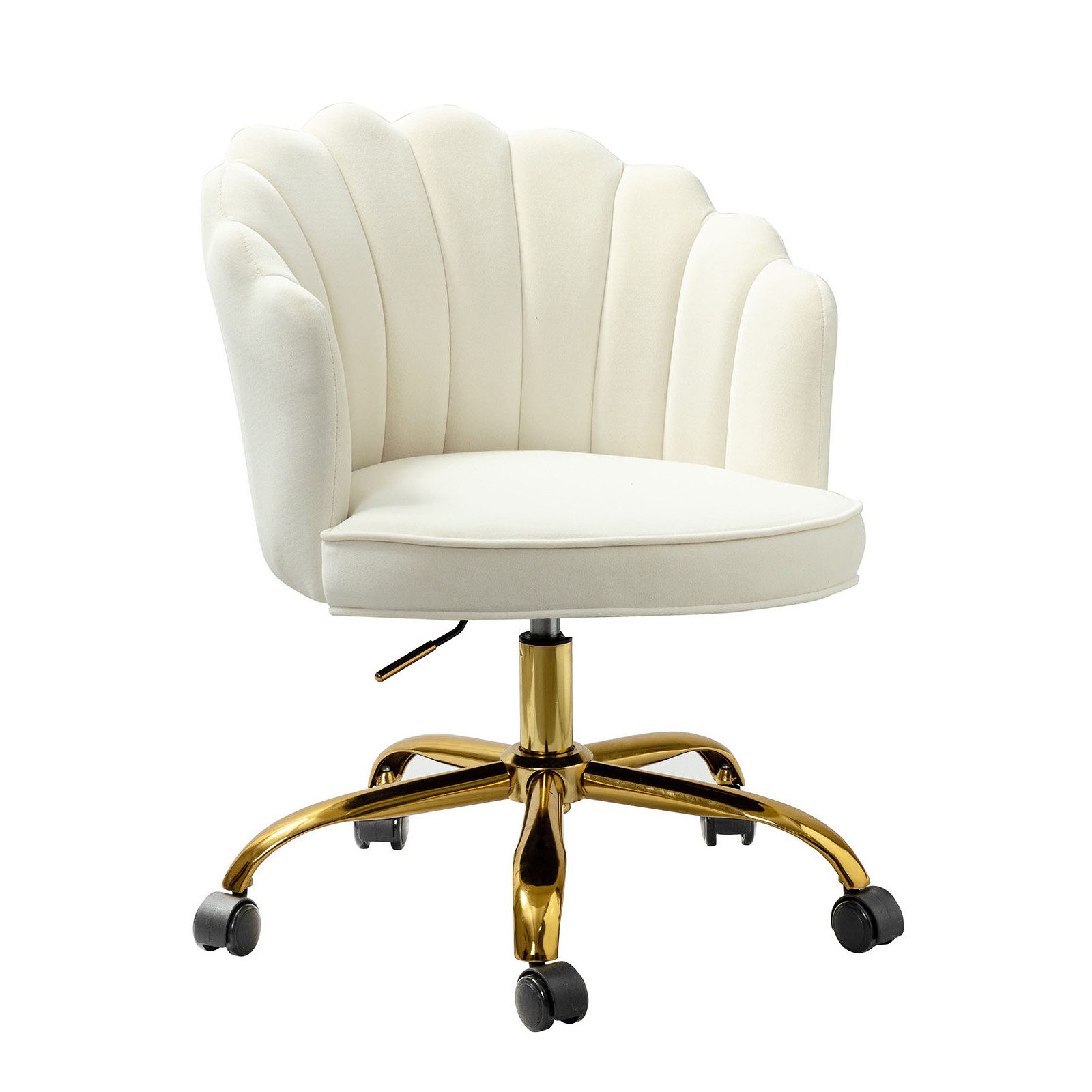 HULALA HOME Bürostuhl mit goldenem Gestell, gepolsterter Schreibtischstuhl günstig online kaufen
