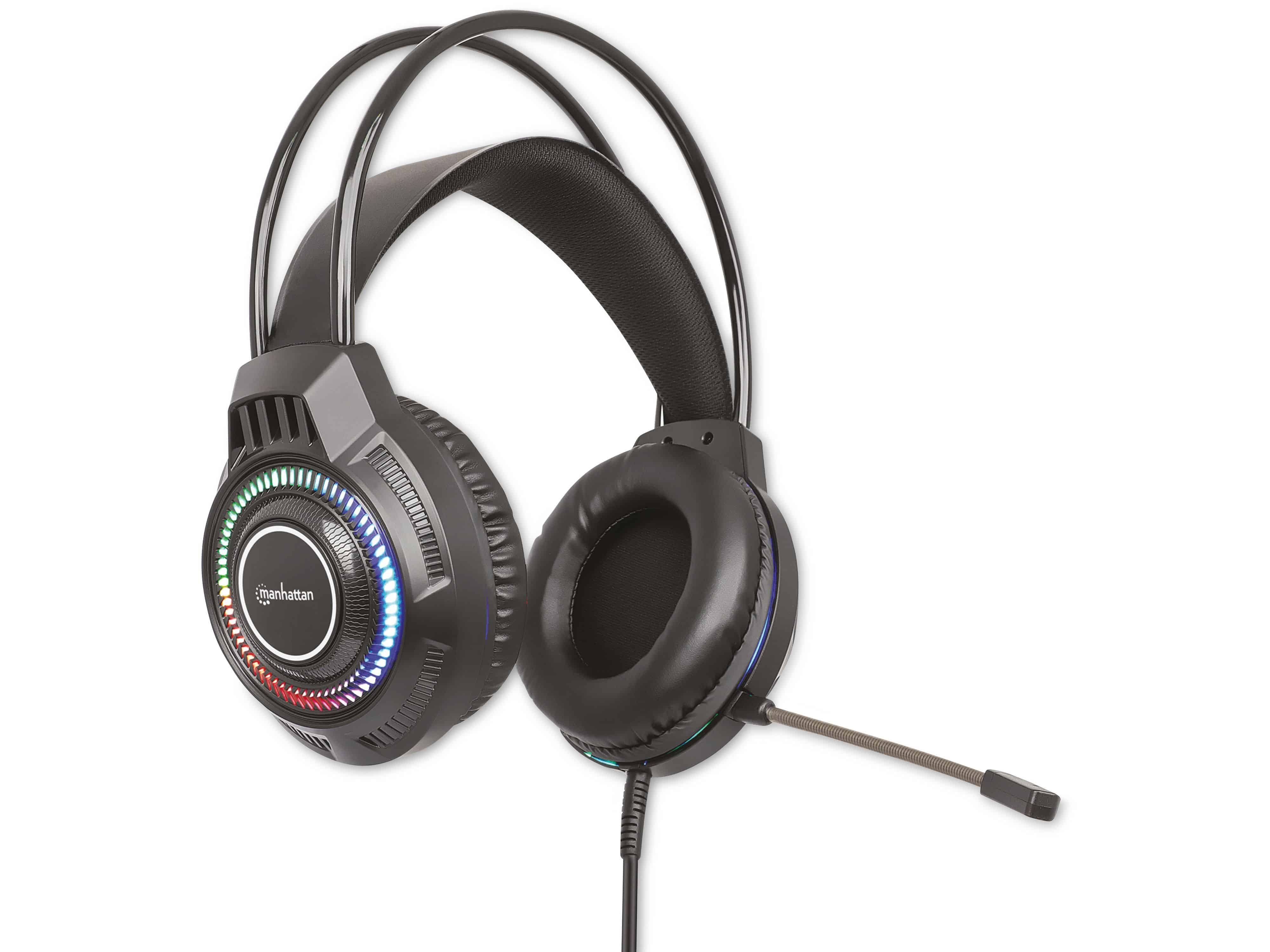 Over-Ear Headset MANHATTAN mit Gaming-Headset LED MANHATTAN RGB