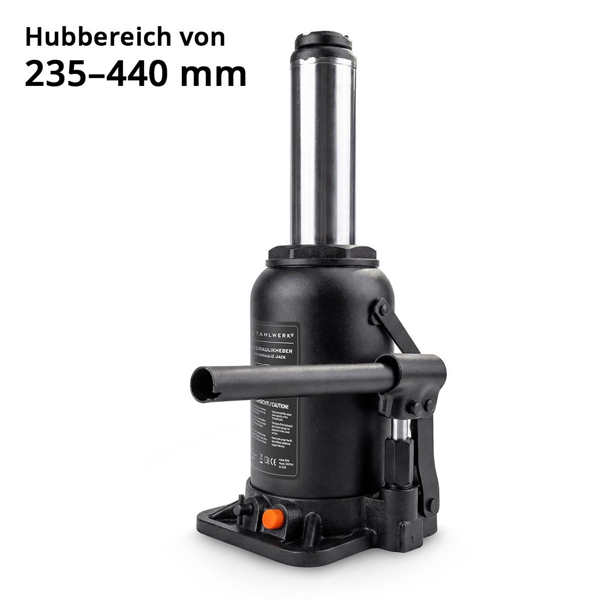 STAHLWERK Wagenheber Hydraulikheber 20 t 235-440 mm Stempelwagenheber Autoheber Wagenheber