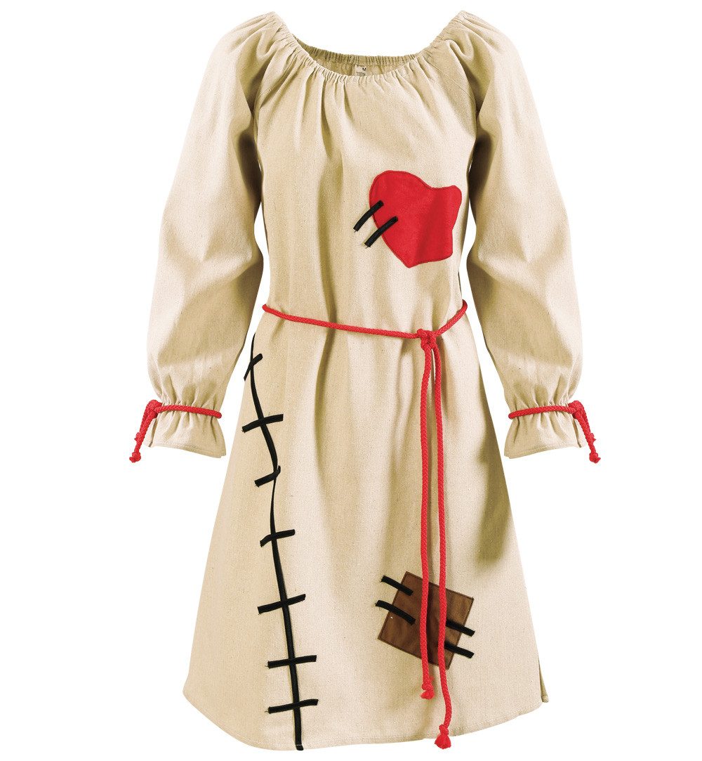 Fries Kostüm Damen Voodoo Doll Kleid Kostüm mit Kordel Halloween Karneval günstig online kaufen