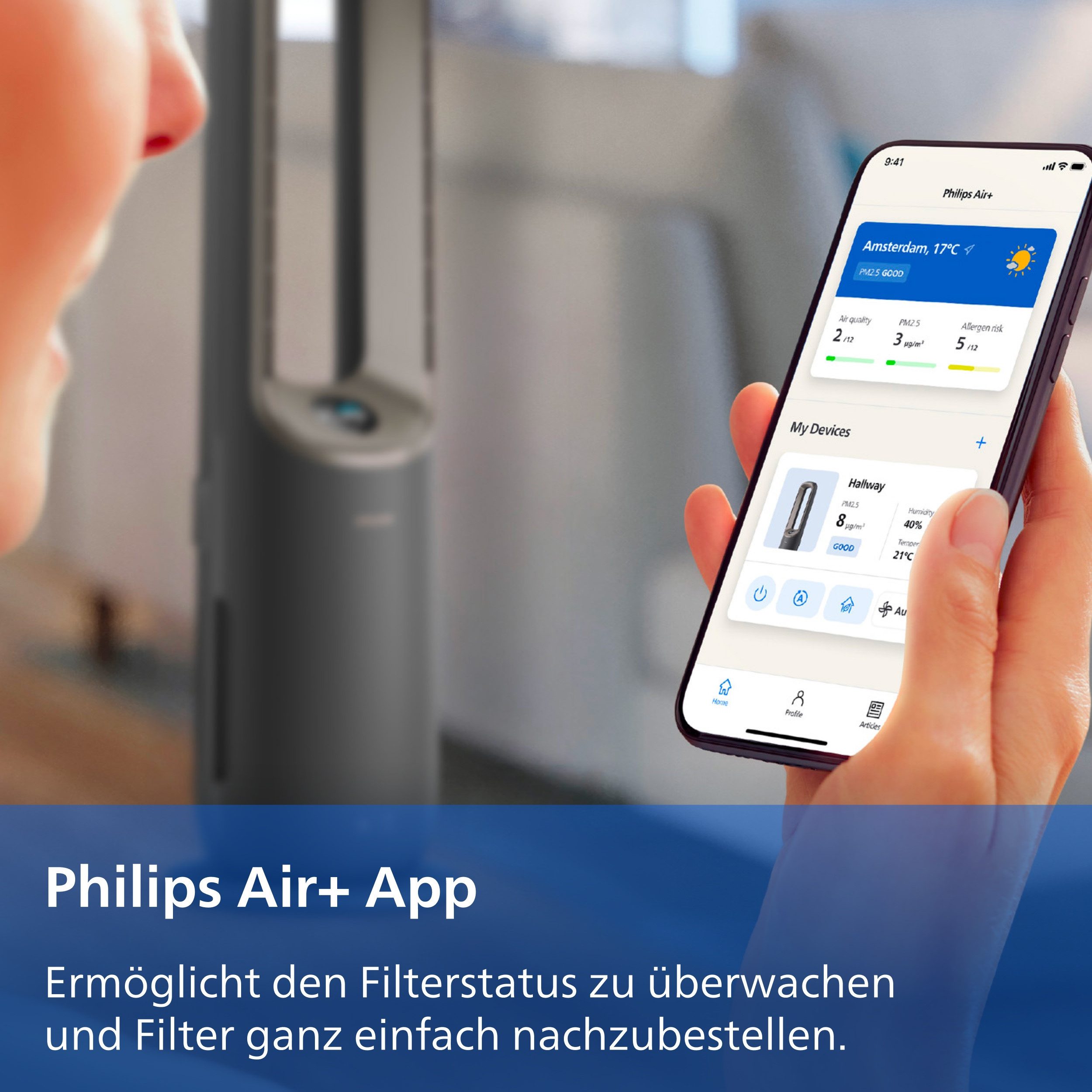Philips Befeuchtungselement FYM971/00 AirPerformer 9000 Series, Zubehör für Philips AirPerformer 9000 Series AMF970 – Bild 5 von 5