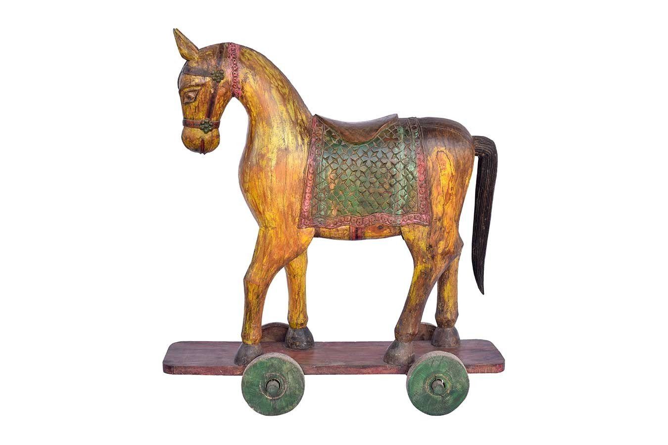 daslagerhaus living Bodenvase Deko Pferd auf Rollen H 109 cm