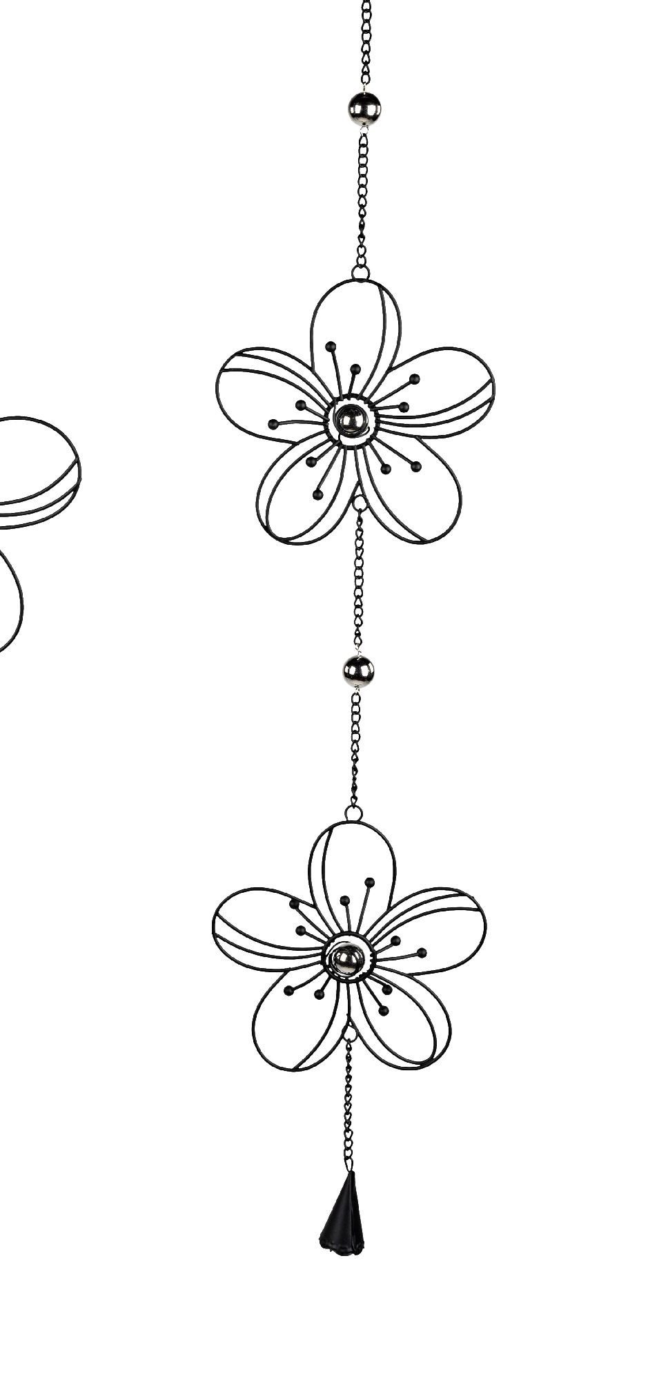 formano Hängedekoration, Farbe: Schwarz, Motiv: Blume