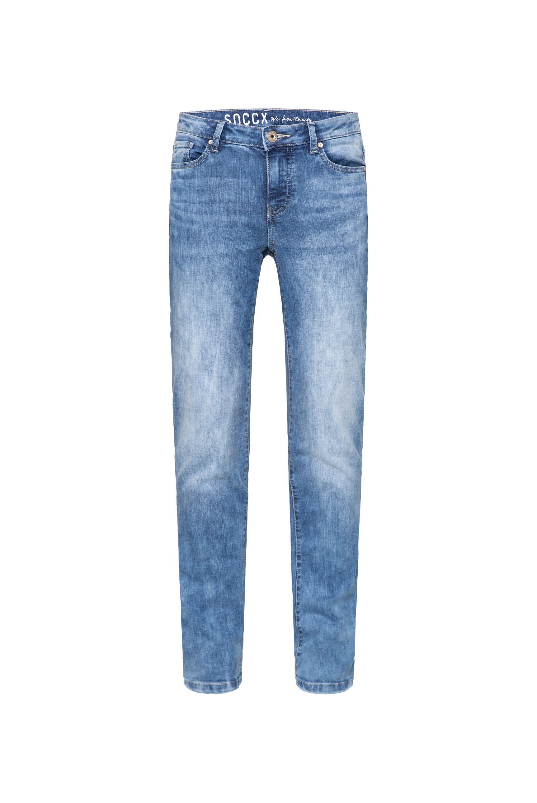 SOCCX Regular-fit-Jeans mit normaler Leibhöhe