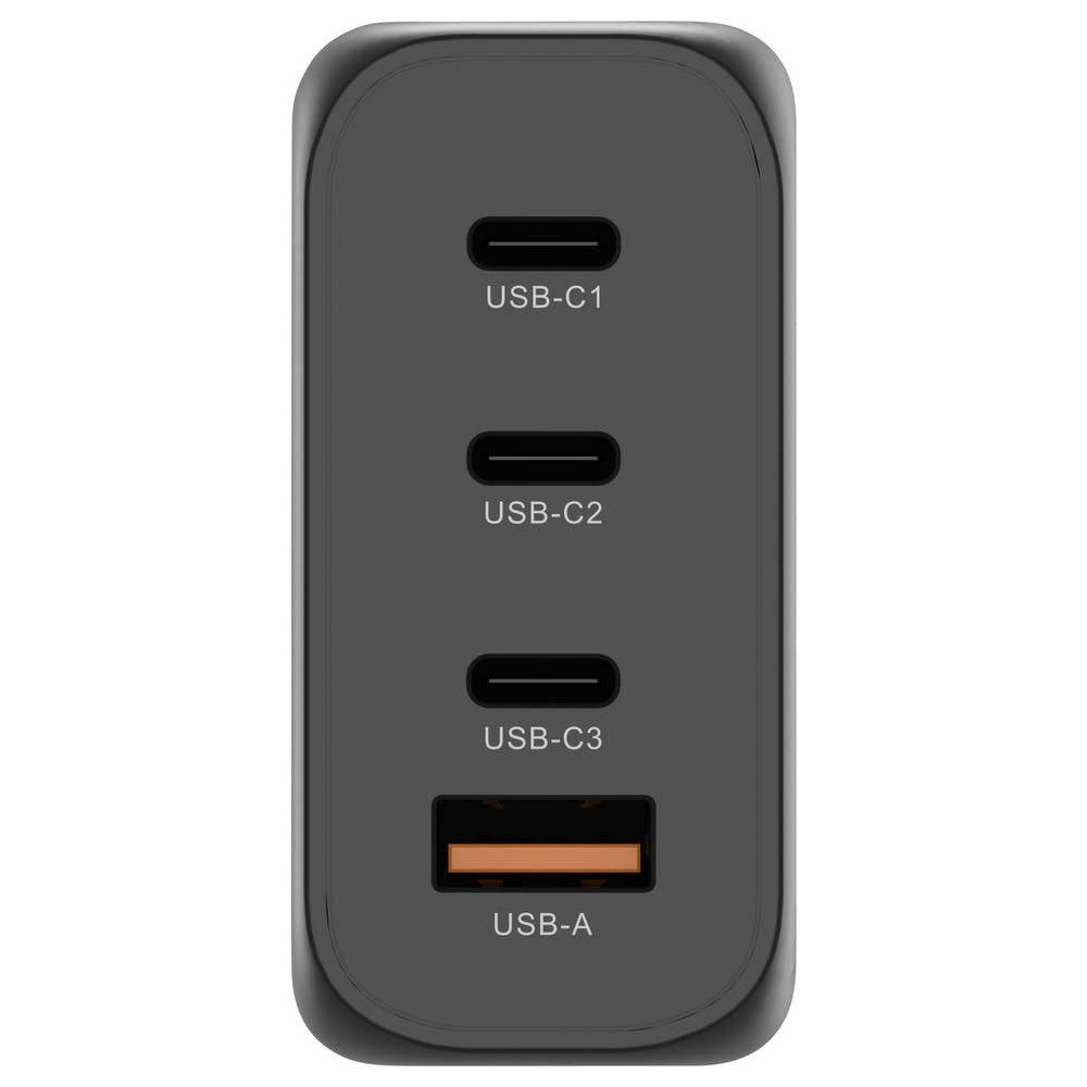 VOLTCRAFT USB-Ladestation GaN, 100 W, 3x USB-C,® 1x USB-A, PD 3.0 VC-16619005 USB-Ladegerät (GaN, USB Power Delivery (USB-PD), Schnellladegerät)