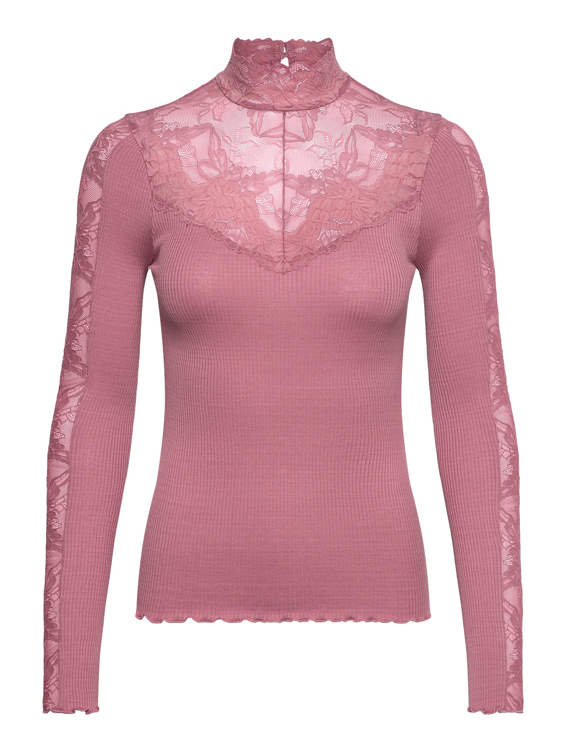rosemunde Langarmshirt Beatha silk shirt mit Seide mit Spitze, langen Ärmeln, weicher Seidenmix