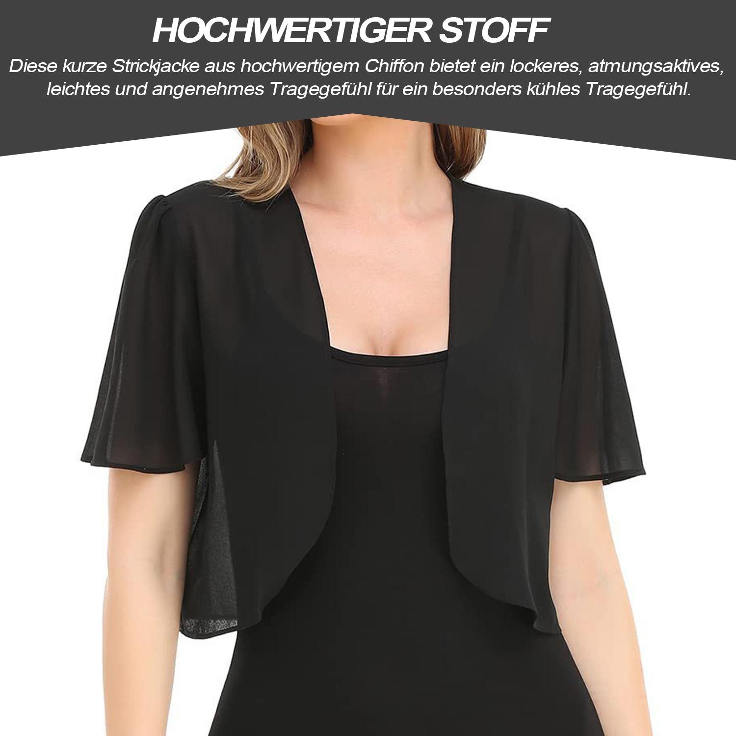 Refttenw Poncho Bolero-Strickjacke für Damen,Sommer Cardigan,Schulterzucken für Kleid