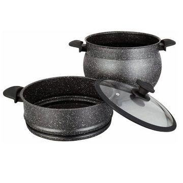 Cheffinger Kochtopf 12L Dampftopf Dampfkocher Mantowarka Gartopf Couscous Topf Dampfgarer