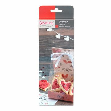 STÄDTER Geschenkfolie Geschenktüten Sweet Love 24-tlg., (24St)