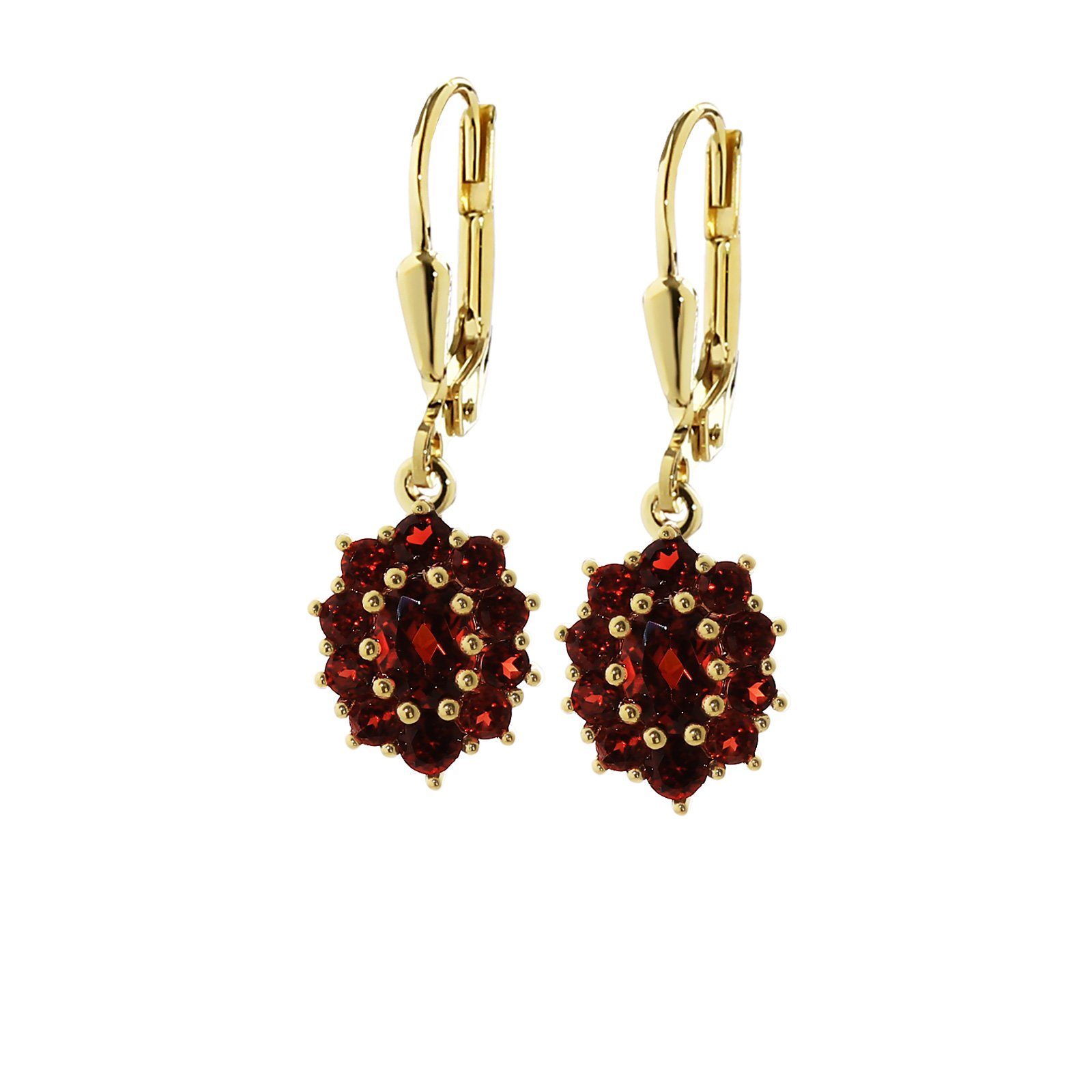NKlaus Paar Ohrhänger Paar 9mm Blumen Granat Brisur Ohrhänger 333 8k Gel günstig online kaufen
