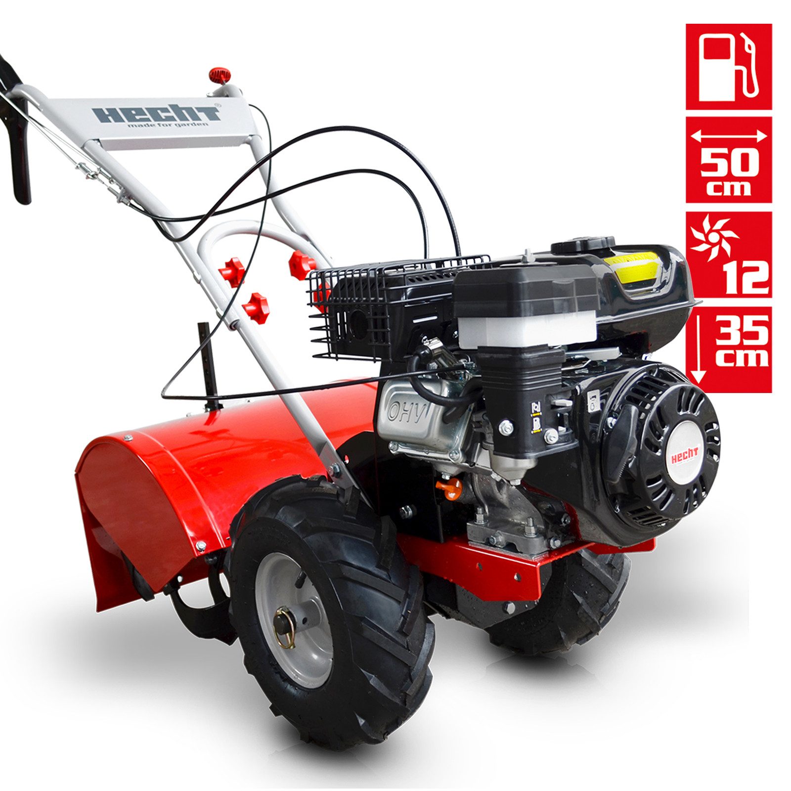 Hecht Benzinmotorhacke Gartenfräse 750, 50,00 cm günstig online kaufen