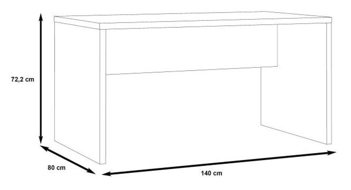 FORTE Schreibtisch Eckschreibtisch Winkelschreibtisch DURO Pinie weiß Eiche antik, Forte (1x Schreibtisch)