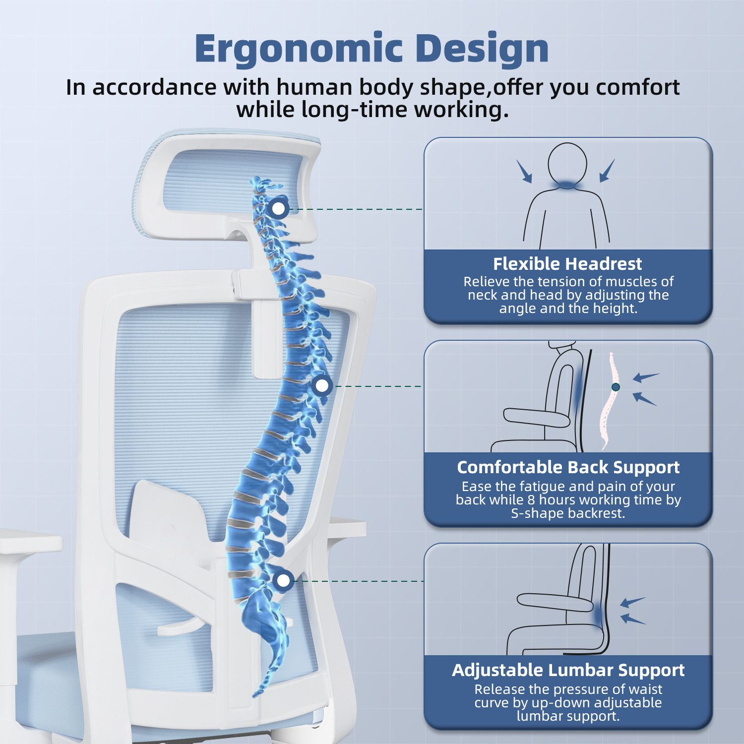 Adormii Bürostuhl Ergonomischer Bürostuhl, Schreibtischstuhl Chefsessel günstig online kaufen