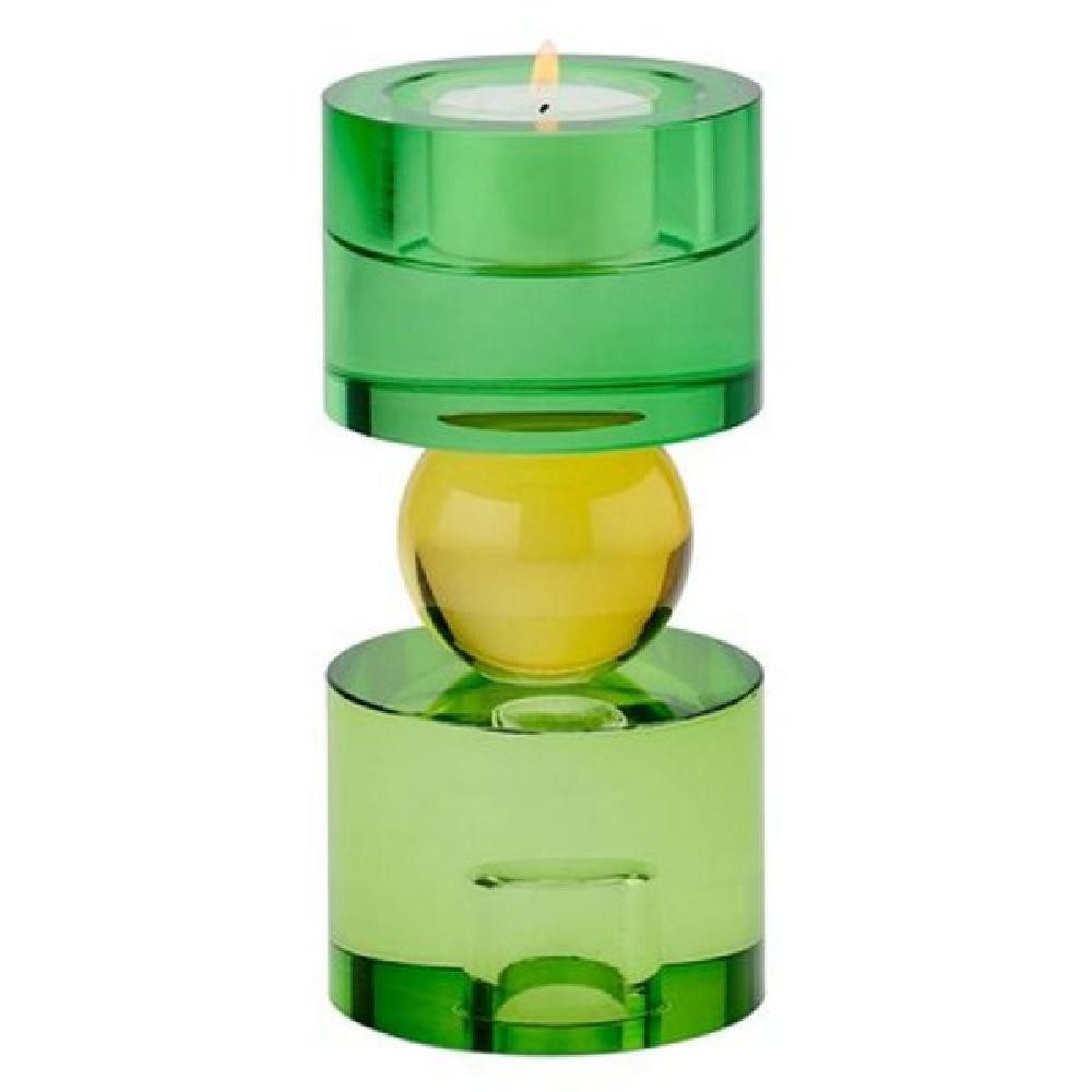 Giftcompany Kerzenhalter Kerzen-/Teelichthalter Sari Grün/Gelb (S)