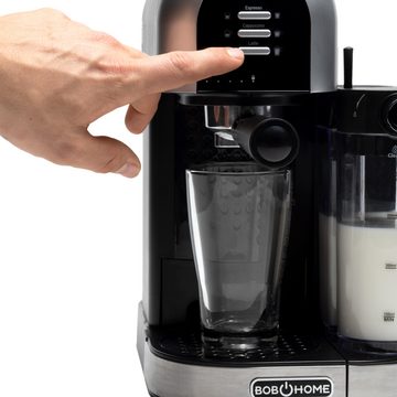 Bob Home Siebträgermaschine LATTESSA, Siebträger, Kaffeespezialitäten auf Knopfdruck mit integriertem Milchaufschäumer