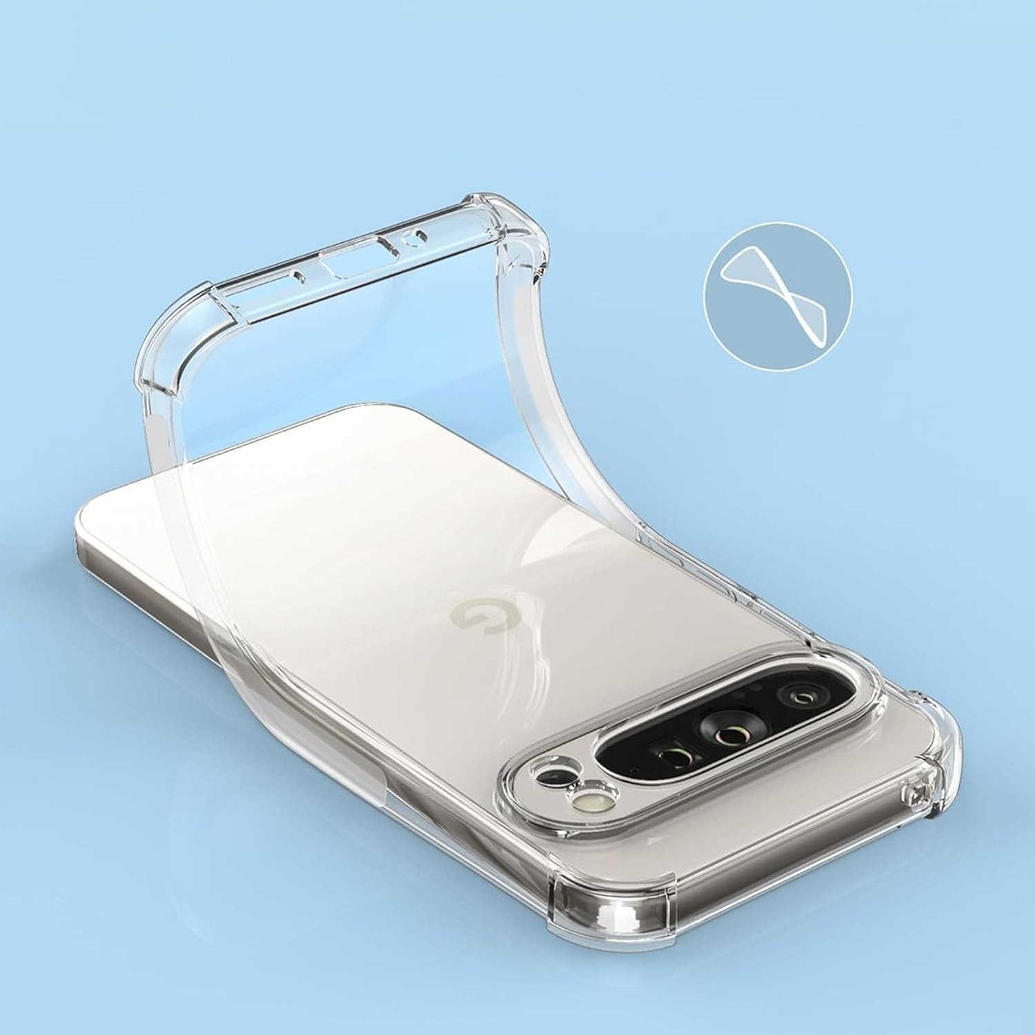 CLM-Tech Handyhülle Transparent für Google Pixel 10 / 10 Pro / 10 Pro XL, TPU Gummi, Kratzfest, stoßsicher, schmutzabweisend