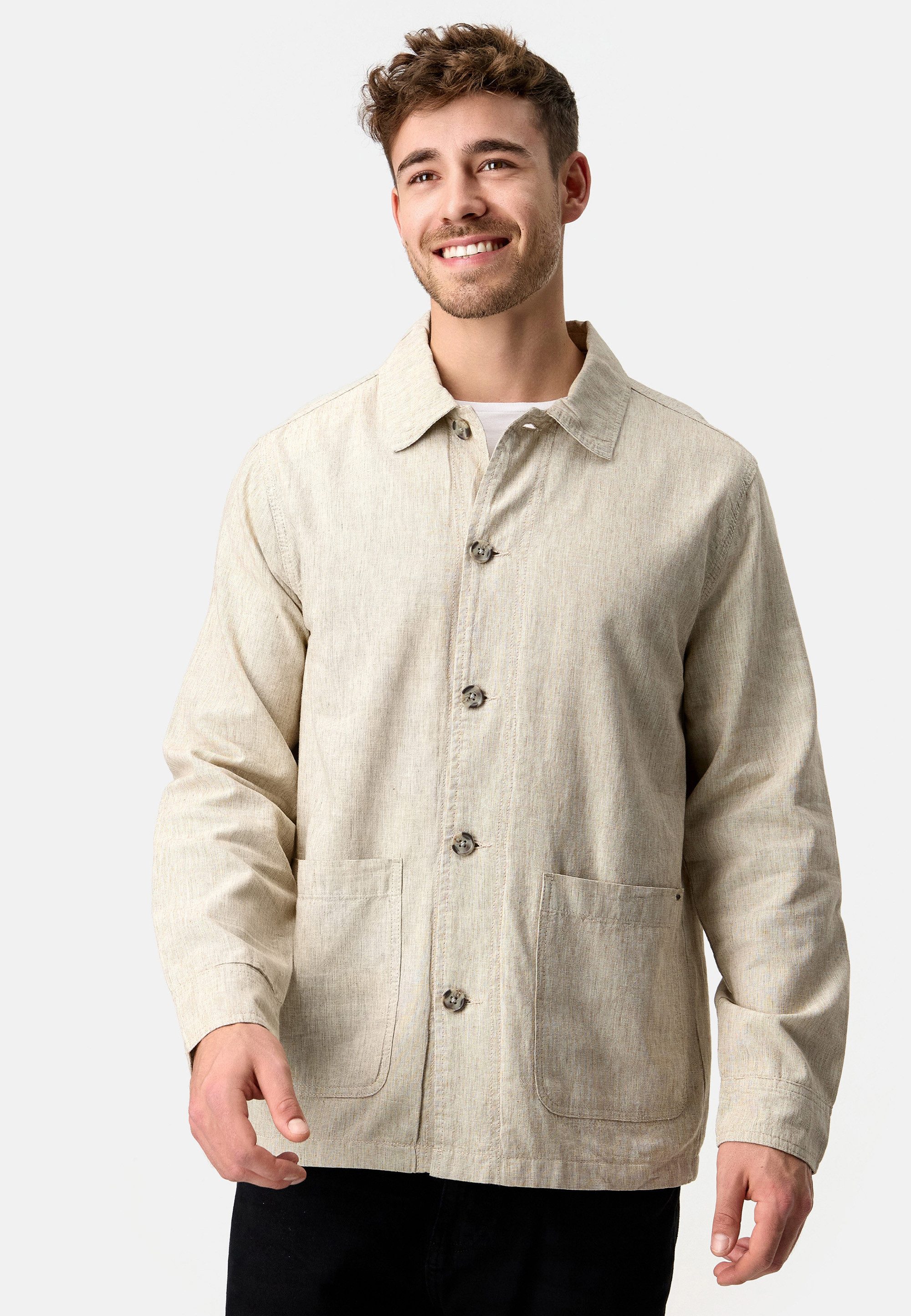 Indicode Sommerjacke INElton mit klassischem Hemdkragen günstig online kaufen