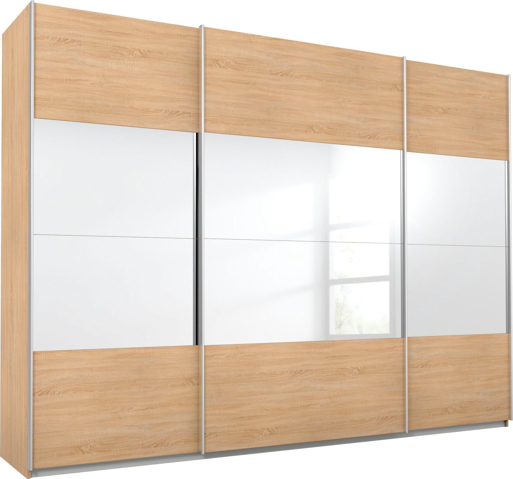 rauch Schwebetürenschrank Quadra mit Spiegelelementen