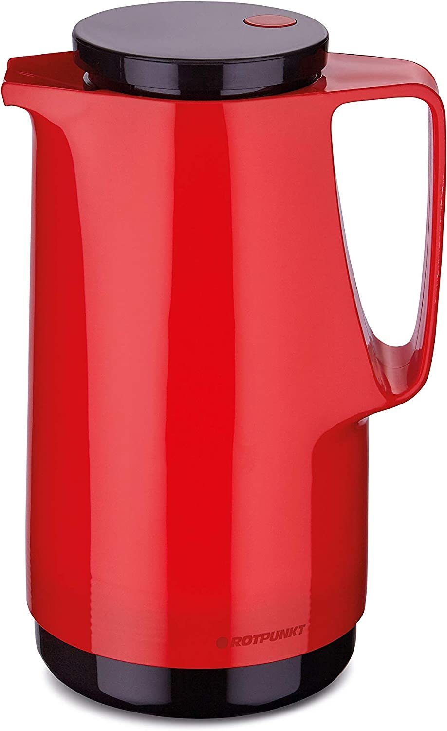 Glaskolben doppelwandigem Ivoller langlebig Rosalin-Glas aus I Isolierkanne 1,0 760, Liter hochwertig l, I Glaseinsatz ROTPUNKT 1 Geschmack red), (crazy