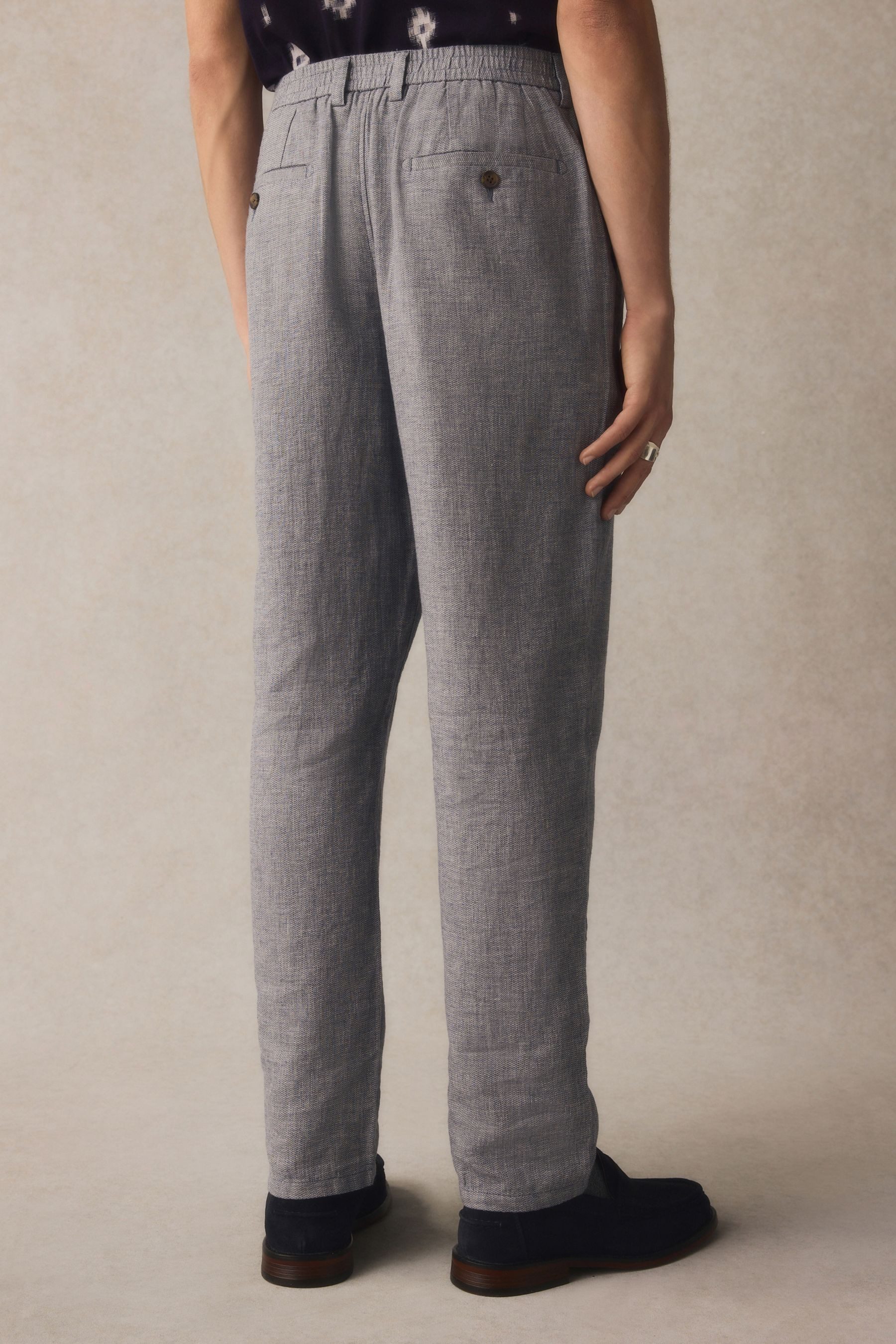 Next Dehnbund-Hose Strukturierte Hose aus Leinengemisch (1-tlg) günstig online kaufen