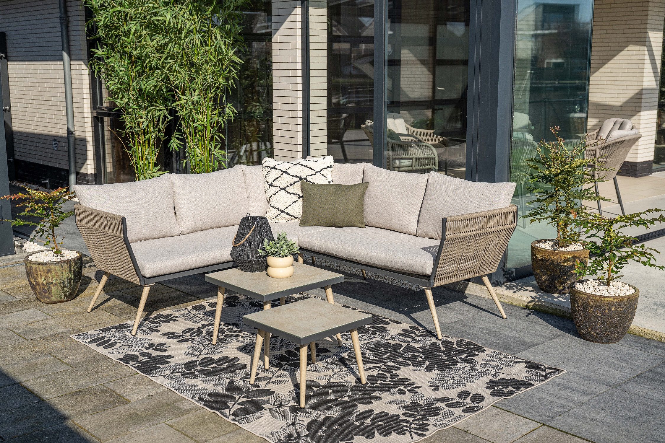 Garden Impressions Gartenlounge-Set "Kreta", Rope Gartenmöbelset, günstig online kaufen