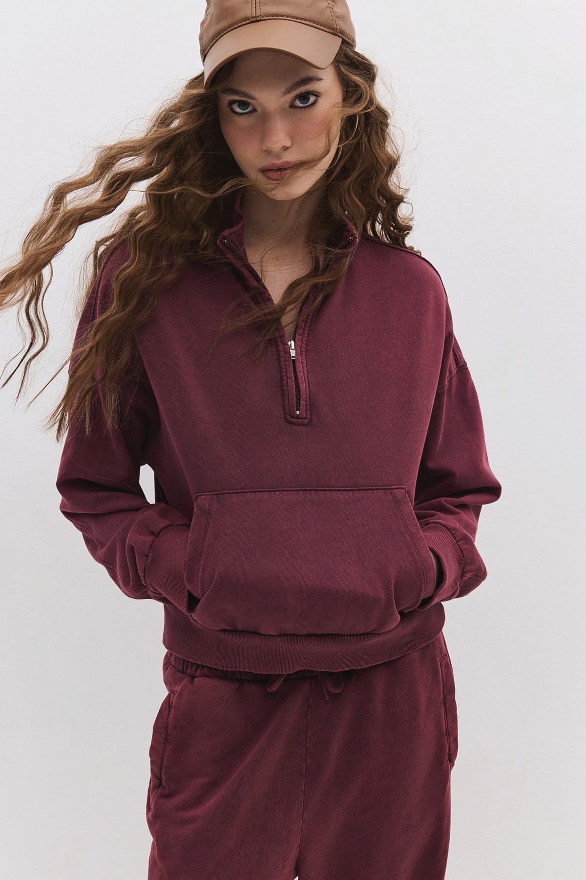 Kapuzensweatshirt Sweatshirt mit Reißverschluss
